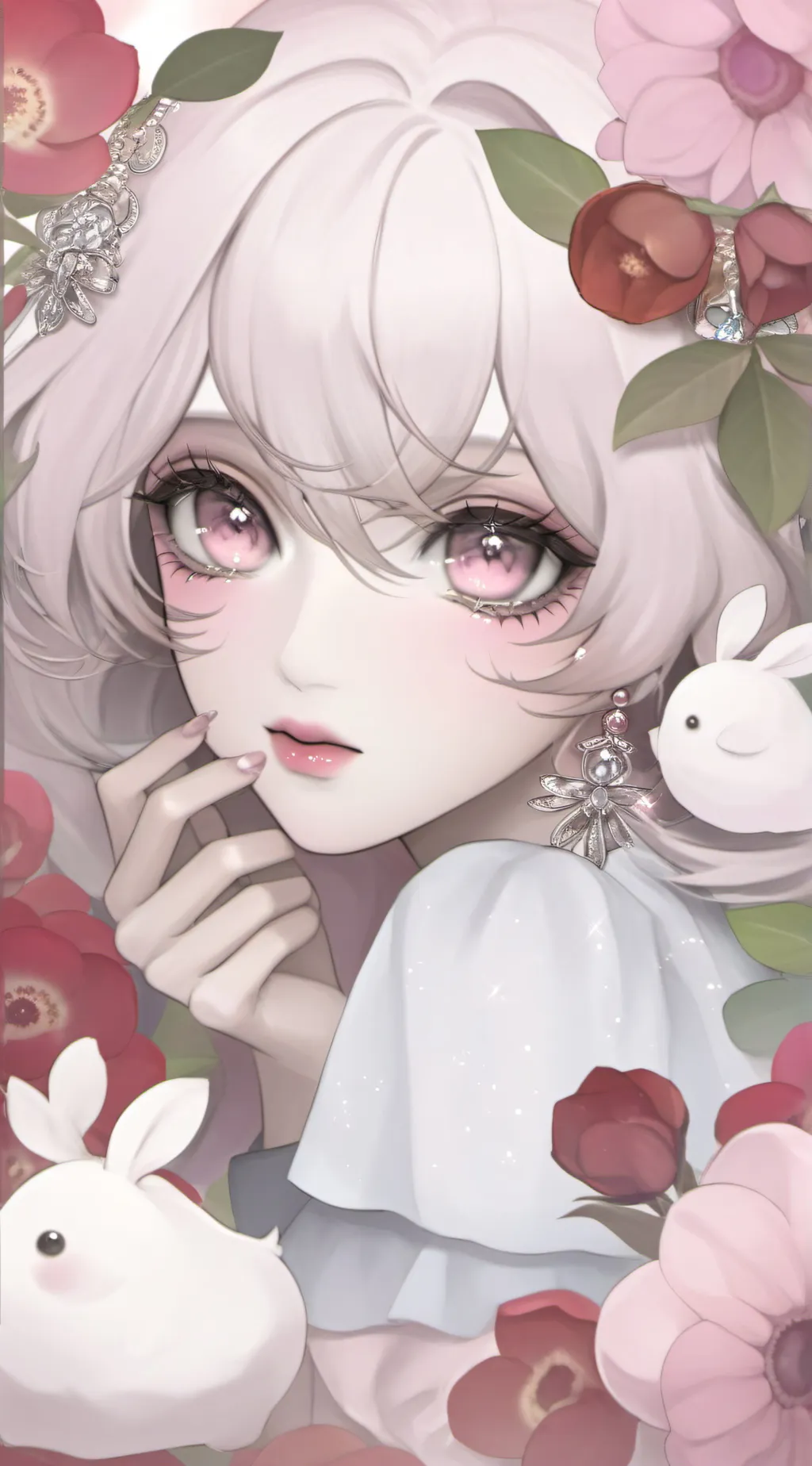 ai character: Lilac background