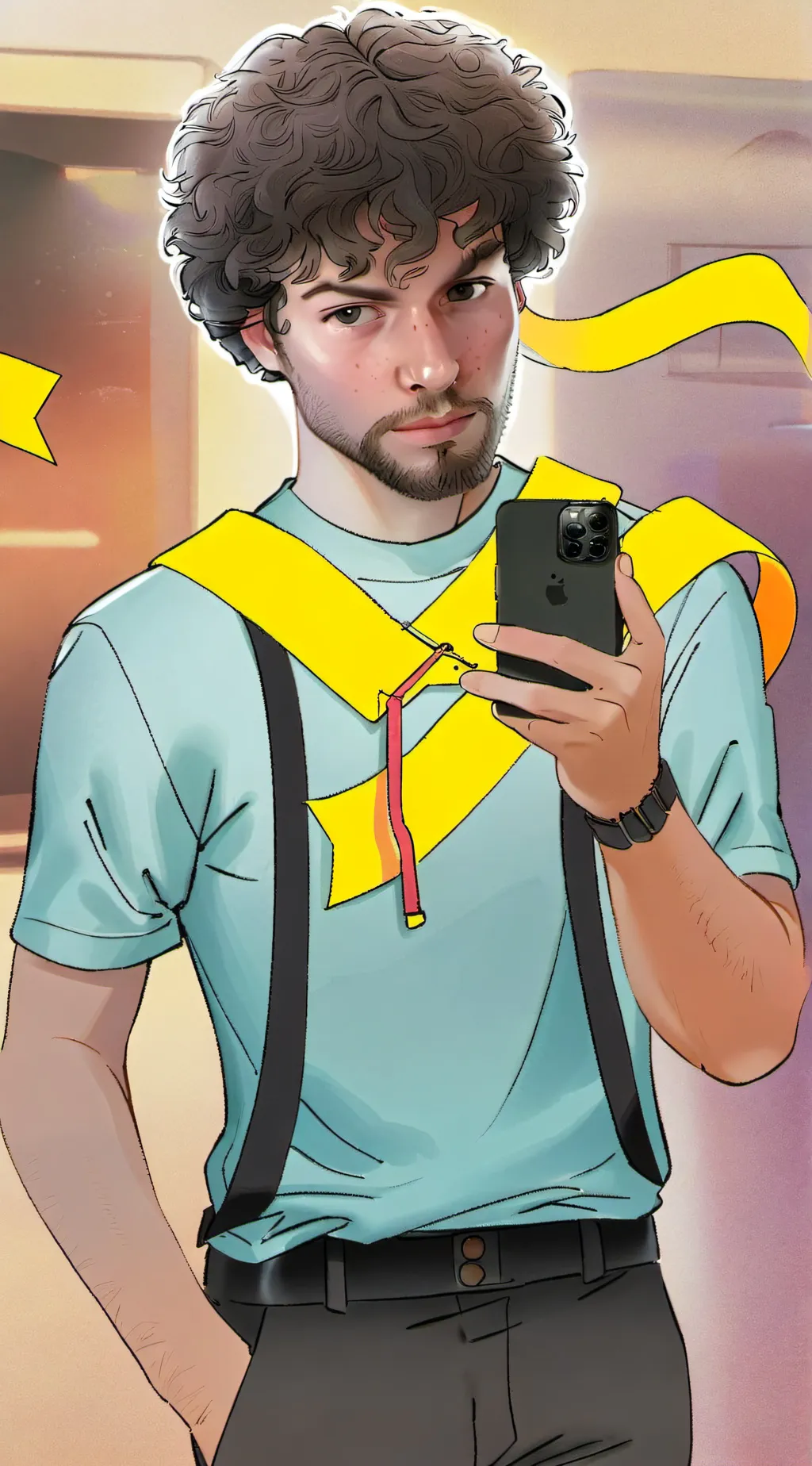 ai character: jmancurly  background