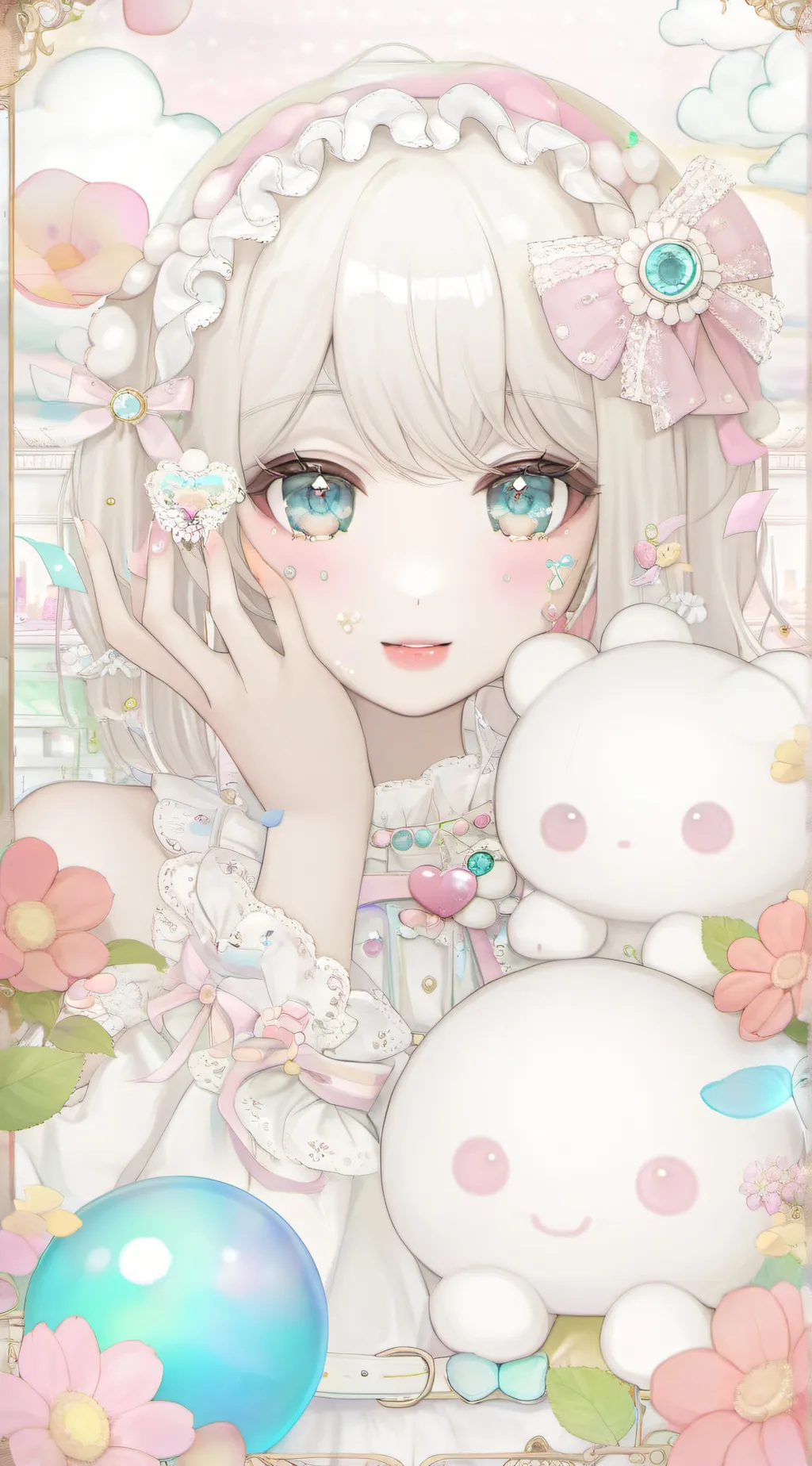 ai character: neyoone! .・゜゜・?  background