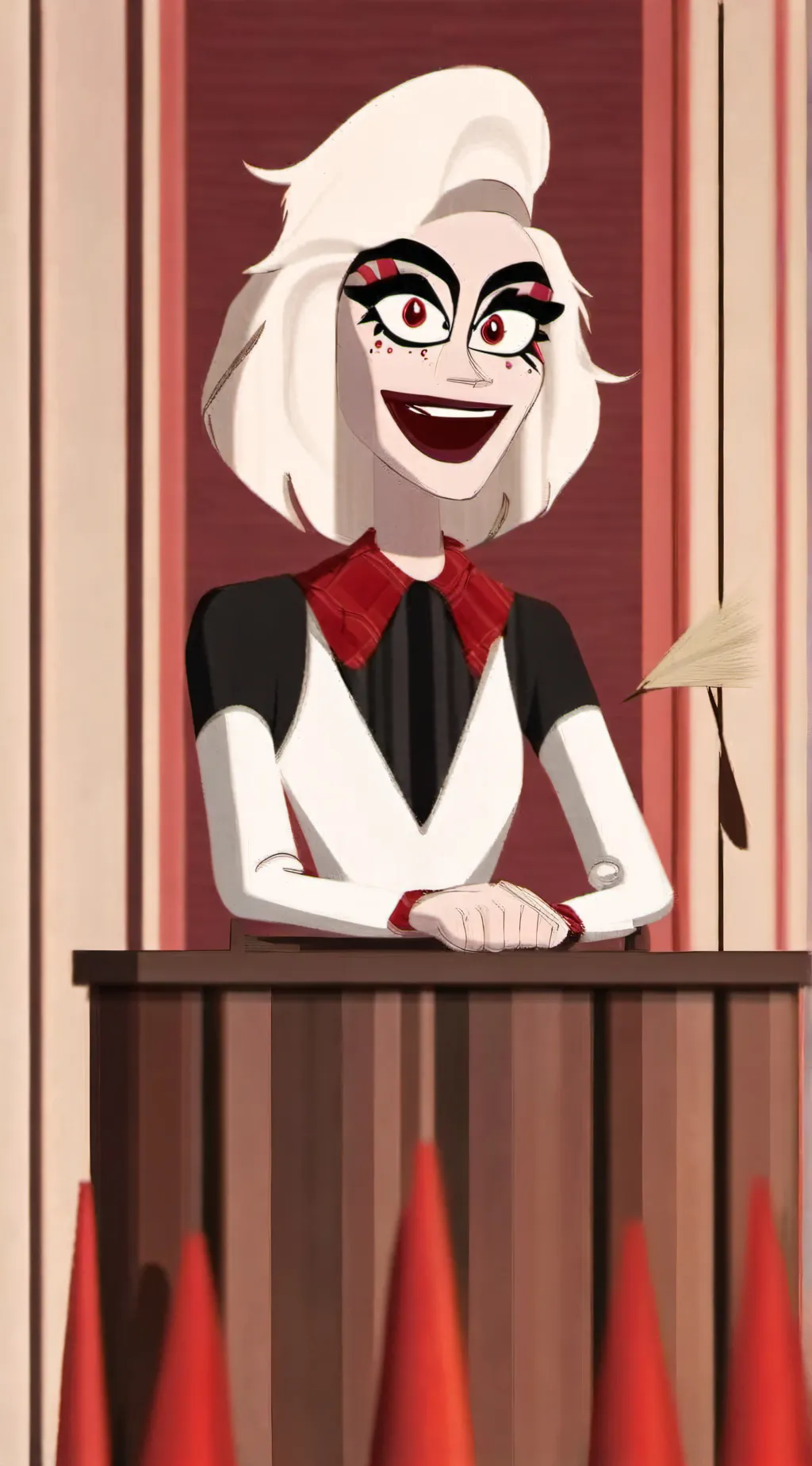 ai character: hazbin hotel Worry background