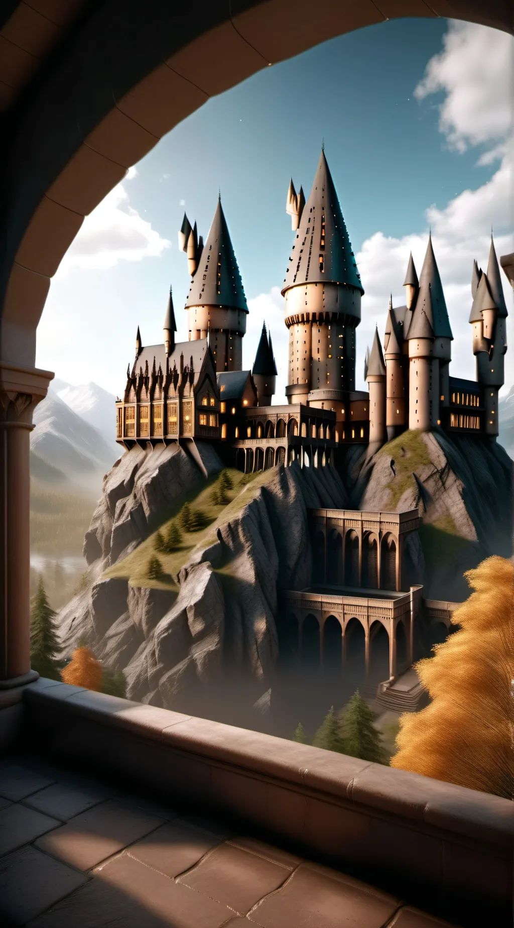 ai character: Hogwarts  background