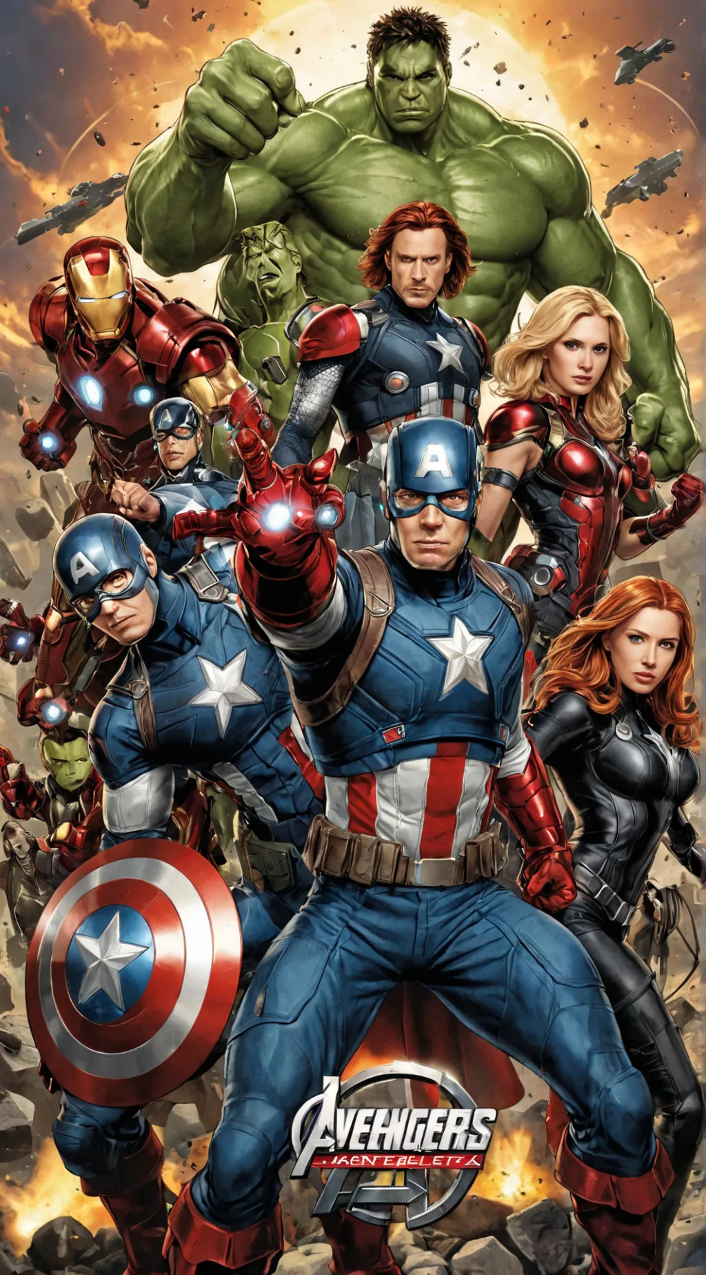 ai character: Avengers  background