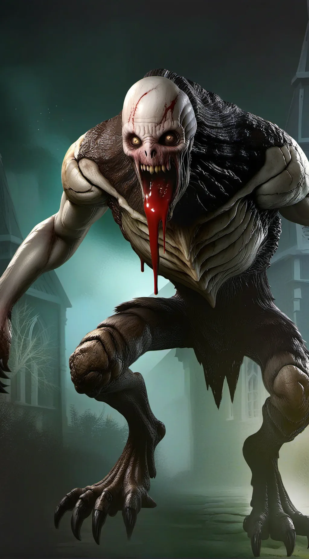 ai character: scary monster background