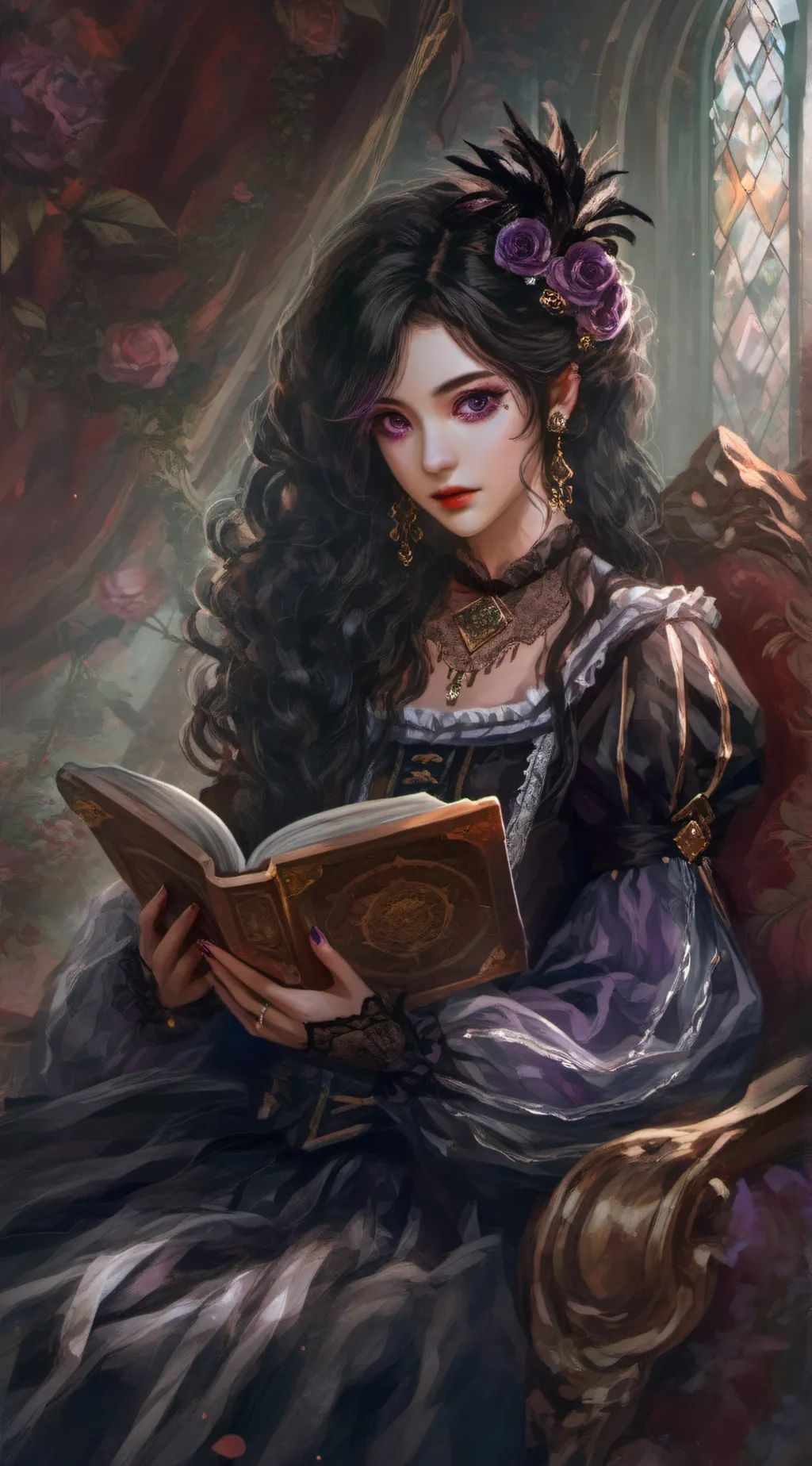 ai character: Mauve background