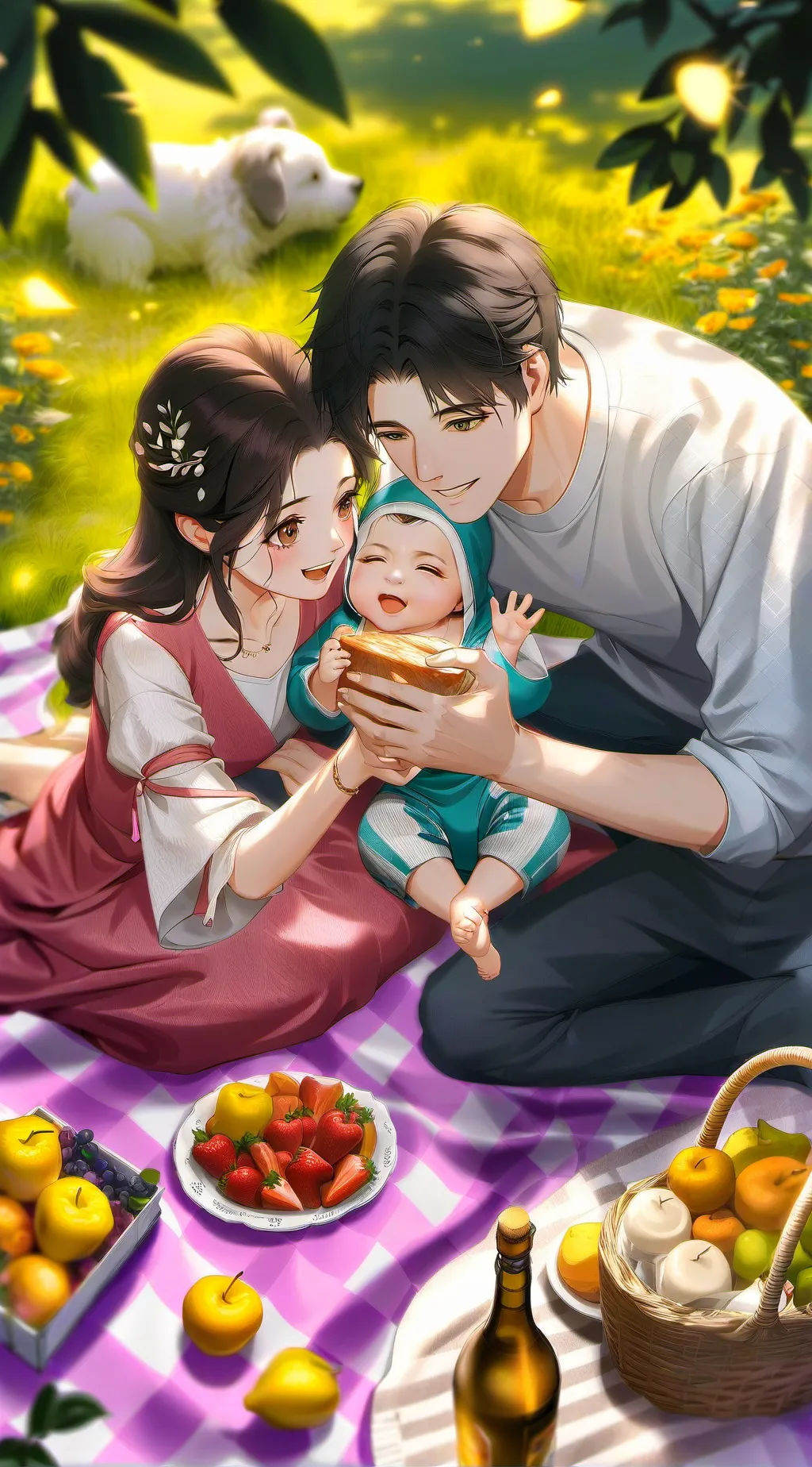 ai character: Happy Family background