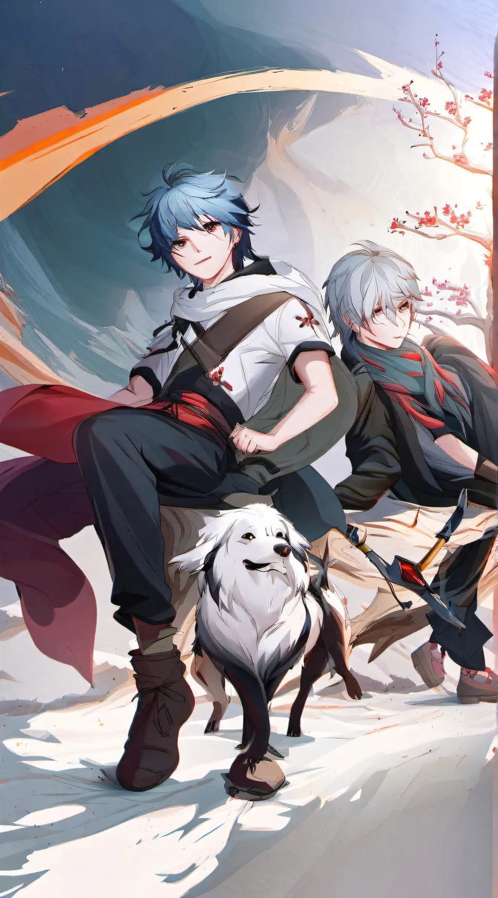 ai character: Boys school magic  background