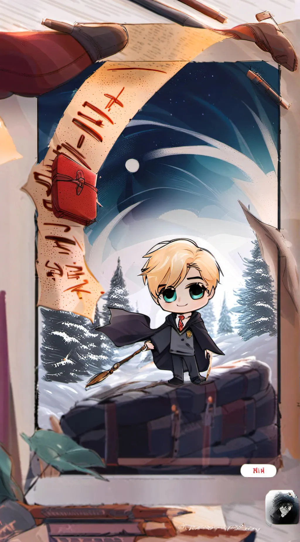 ai character: Hogwarts background