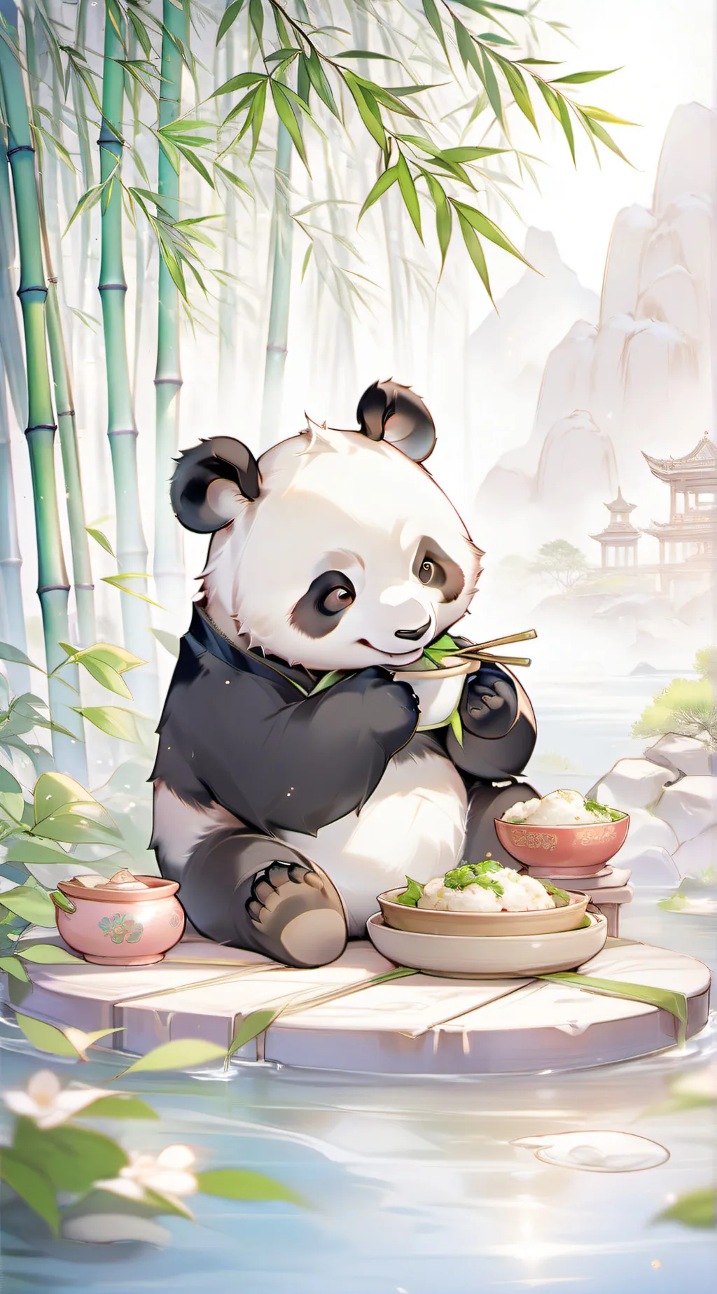 ai character: 🐼 background