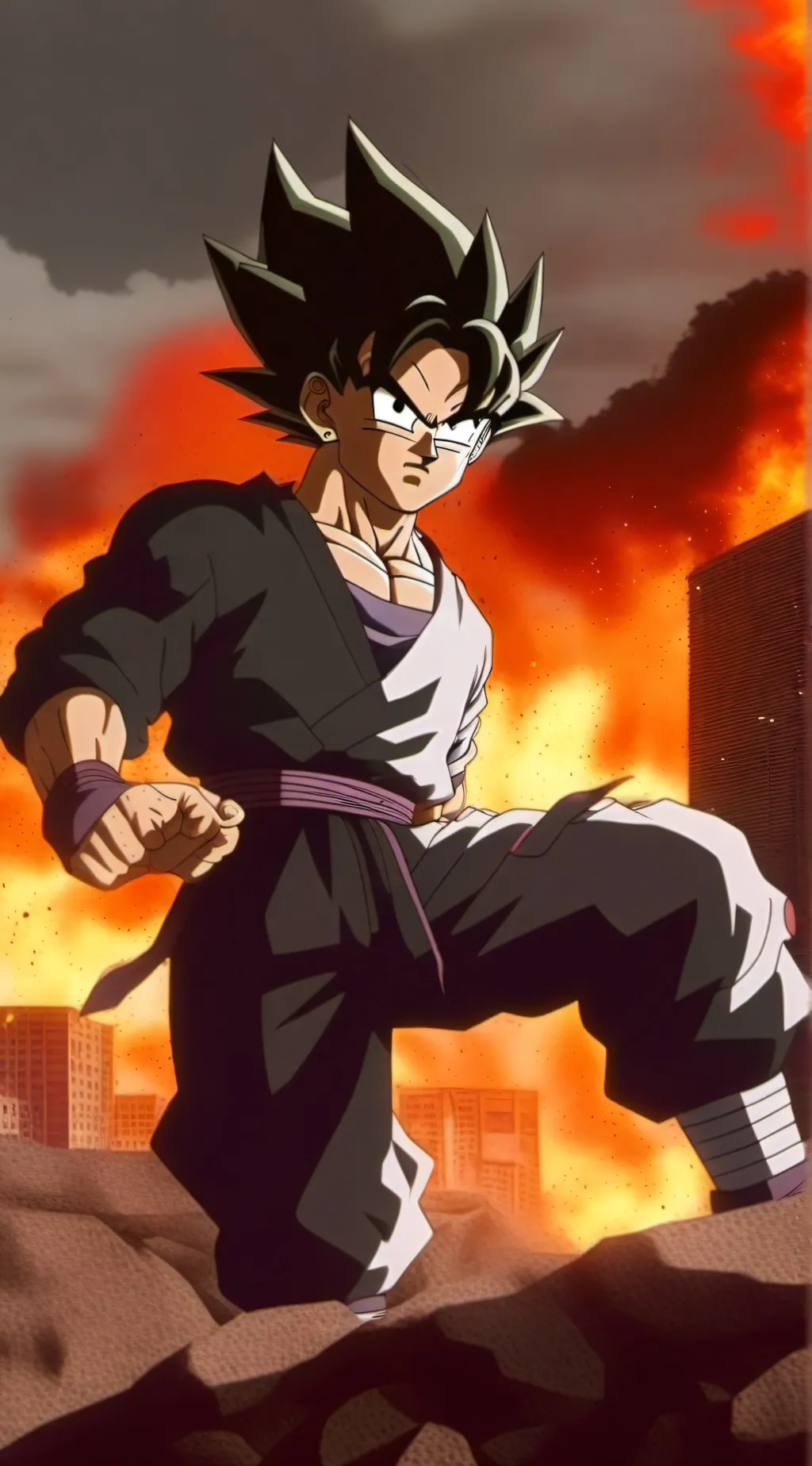 ai character: Goku Black background