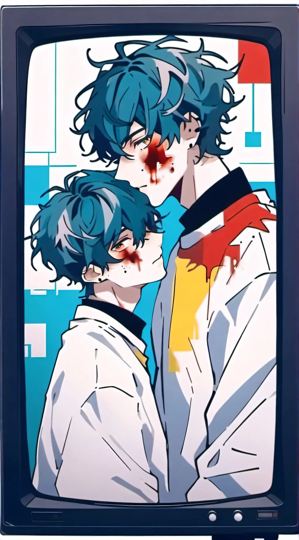 ai character: Vox x Alastor background