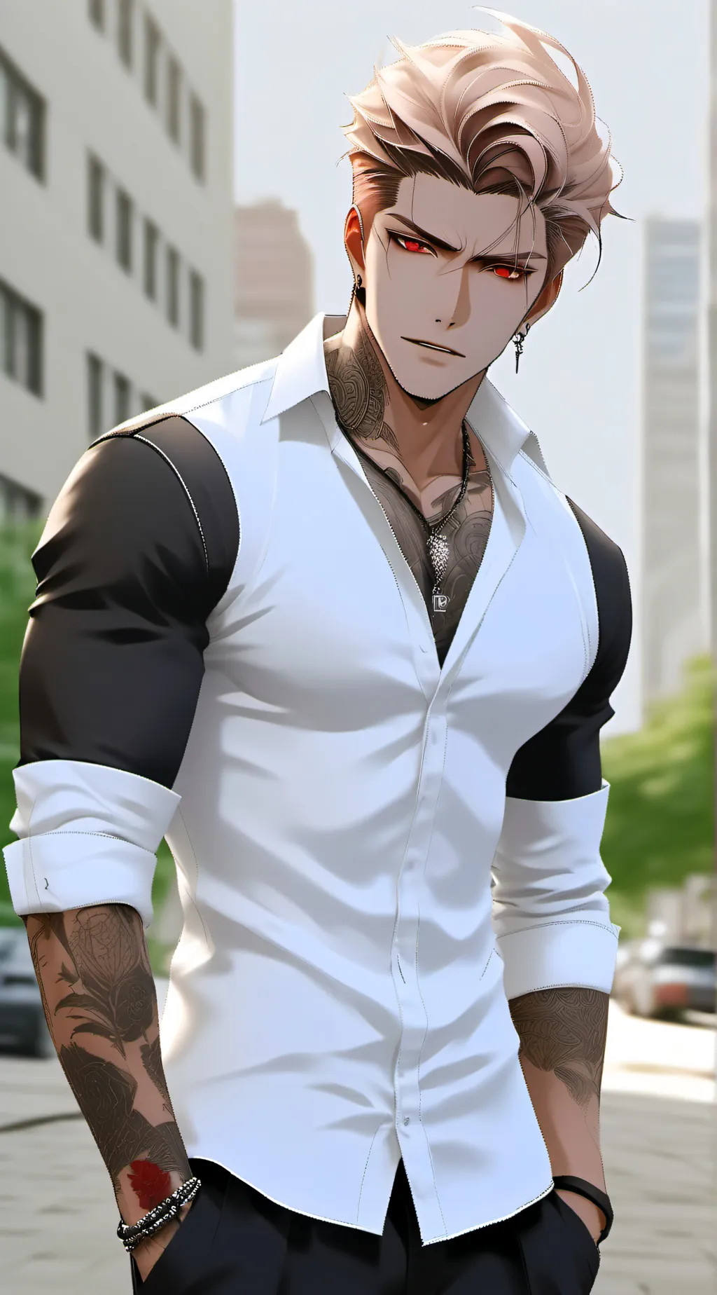 ai character: Nicholas Klaus  background