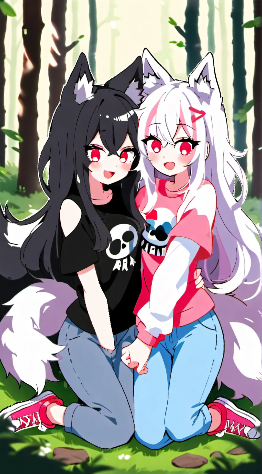 ai character: Pinki and Roxi background