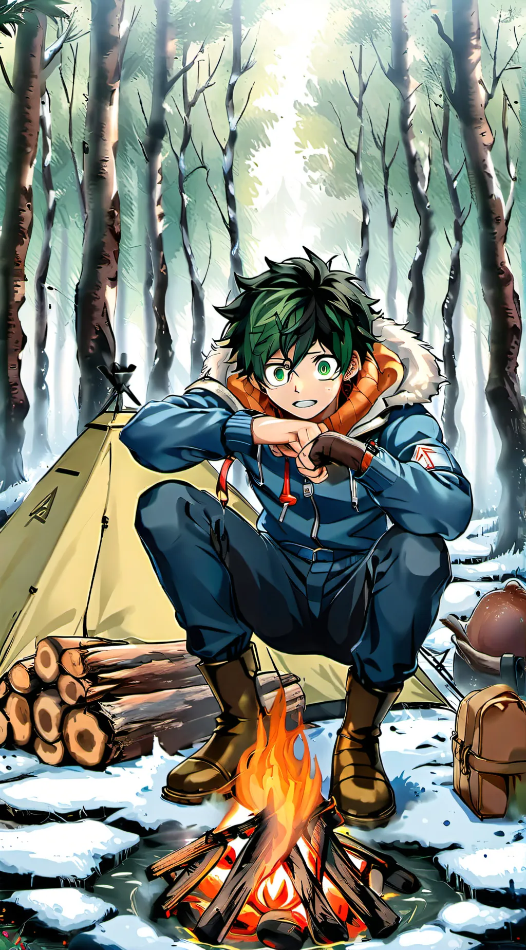 Talkie AI - Chat with Mha camping snow 