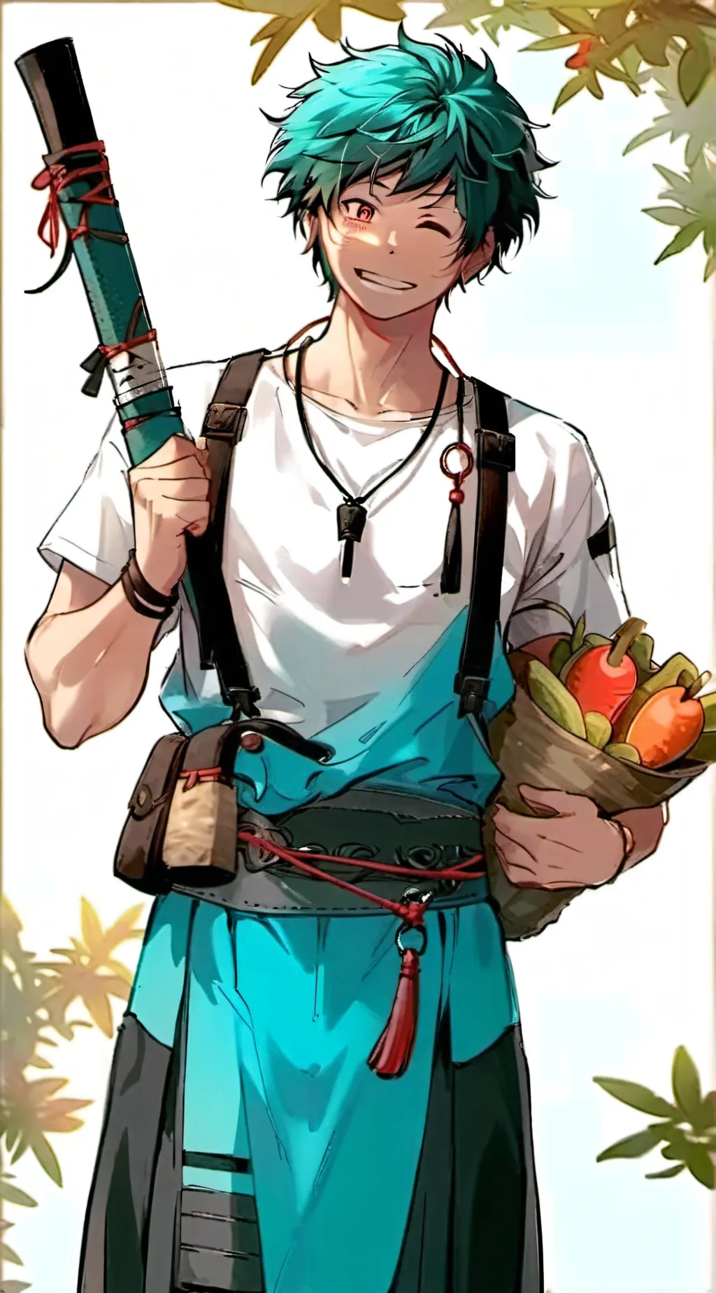 ai character: Deku  background