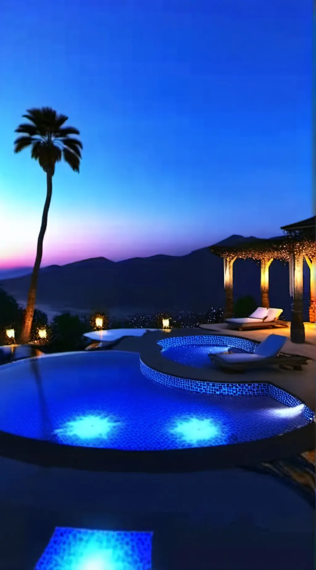 ai character: Pool party background