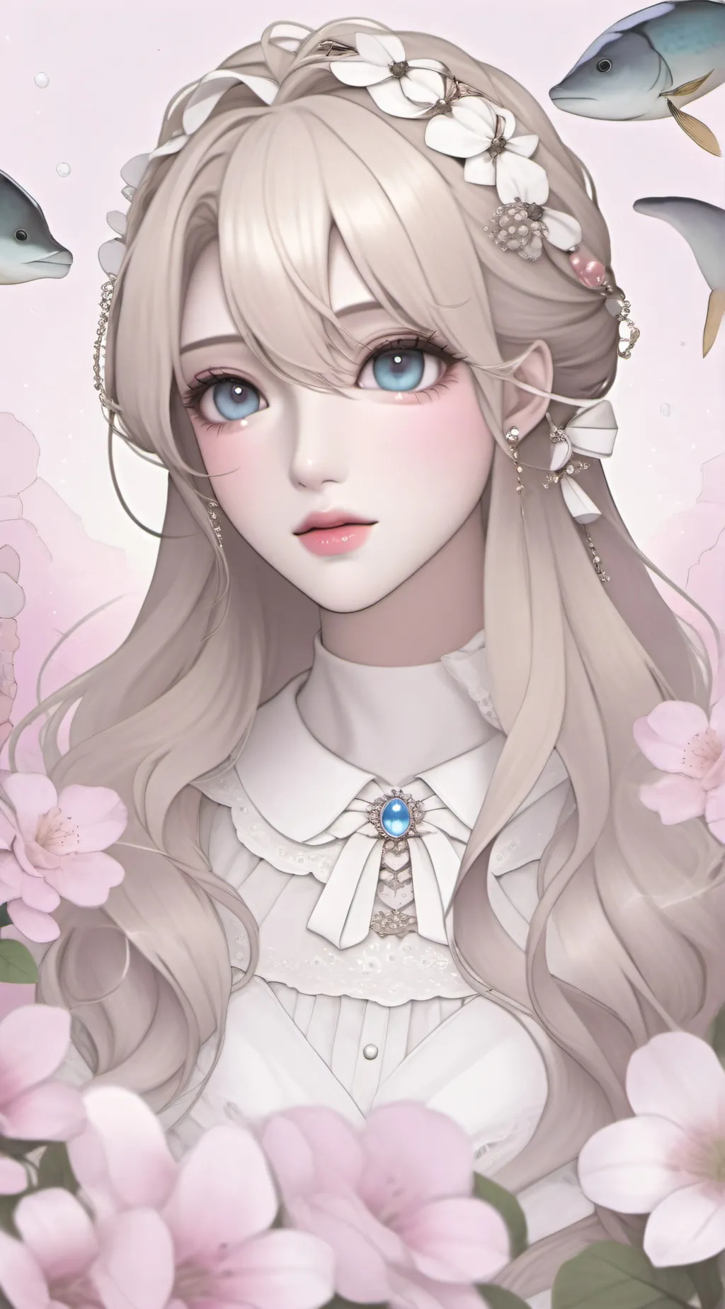 ai character: ɛmmı 🍰 background