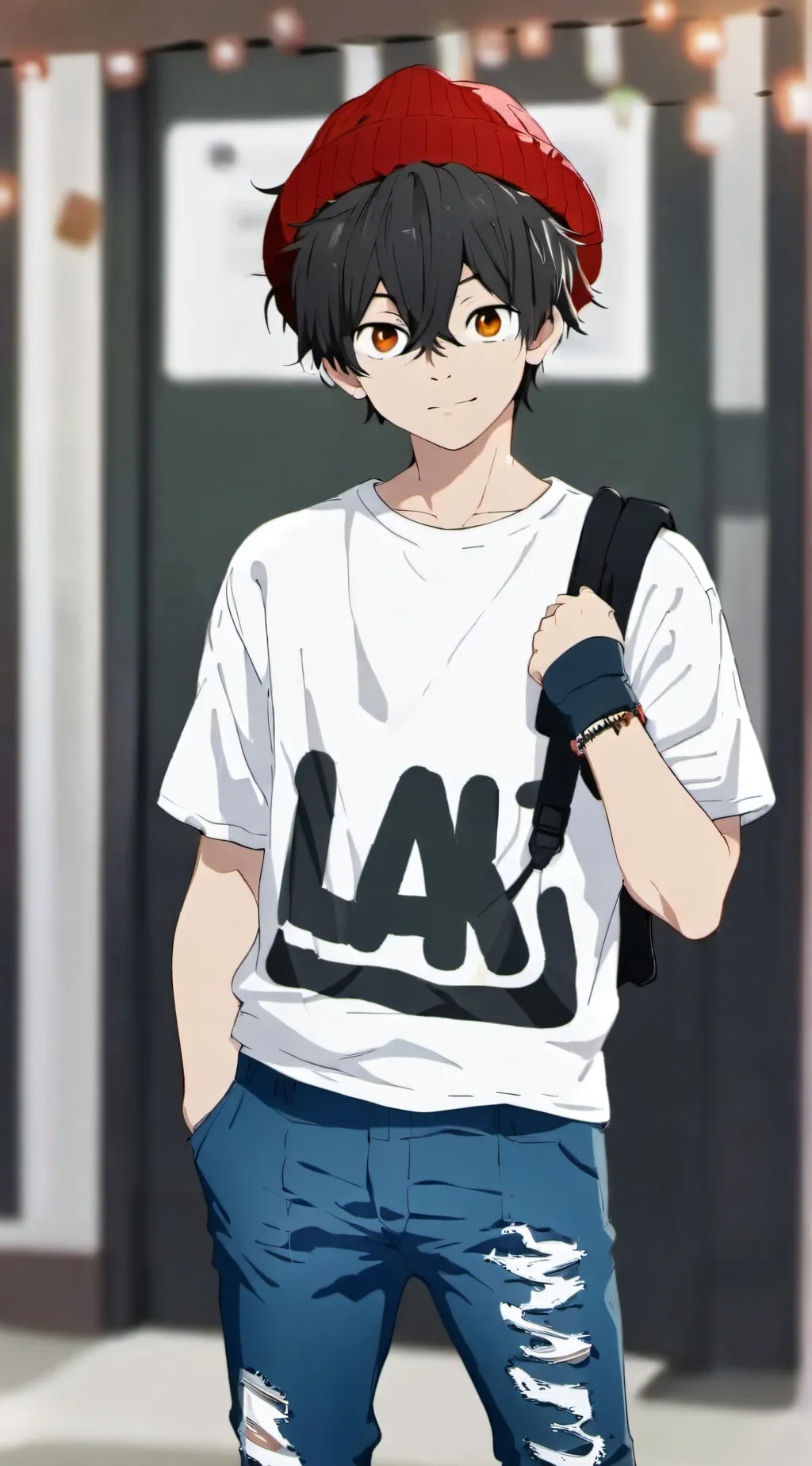 ai character: ash background