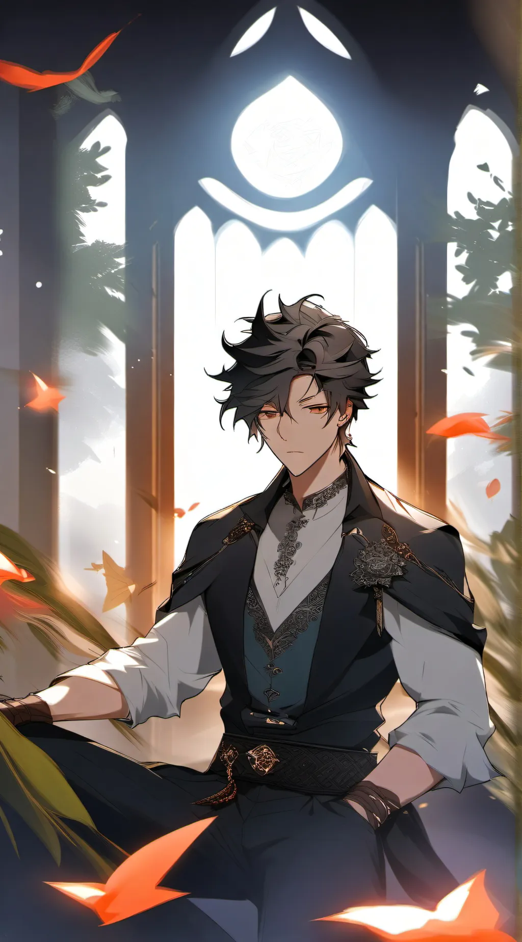 ai character: jjk and Naruto background