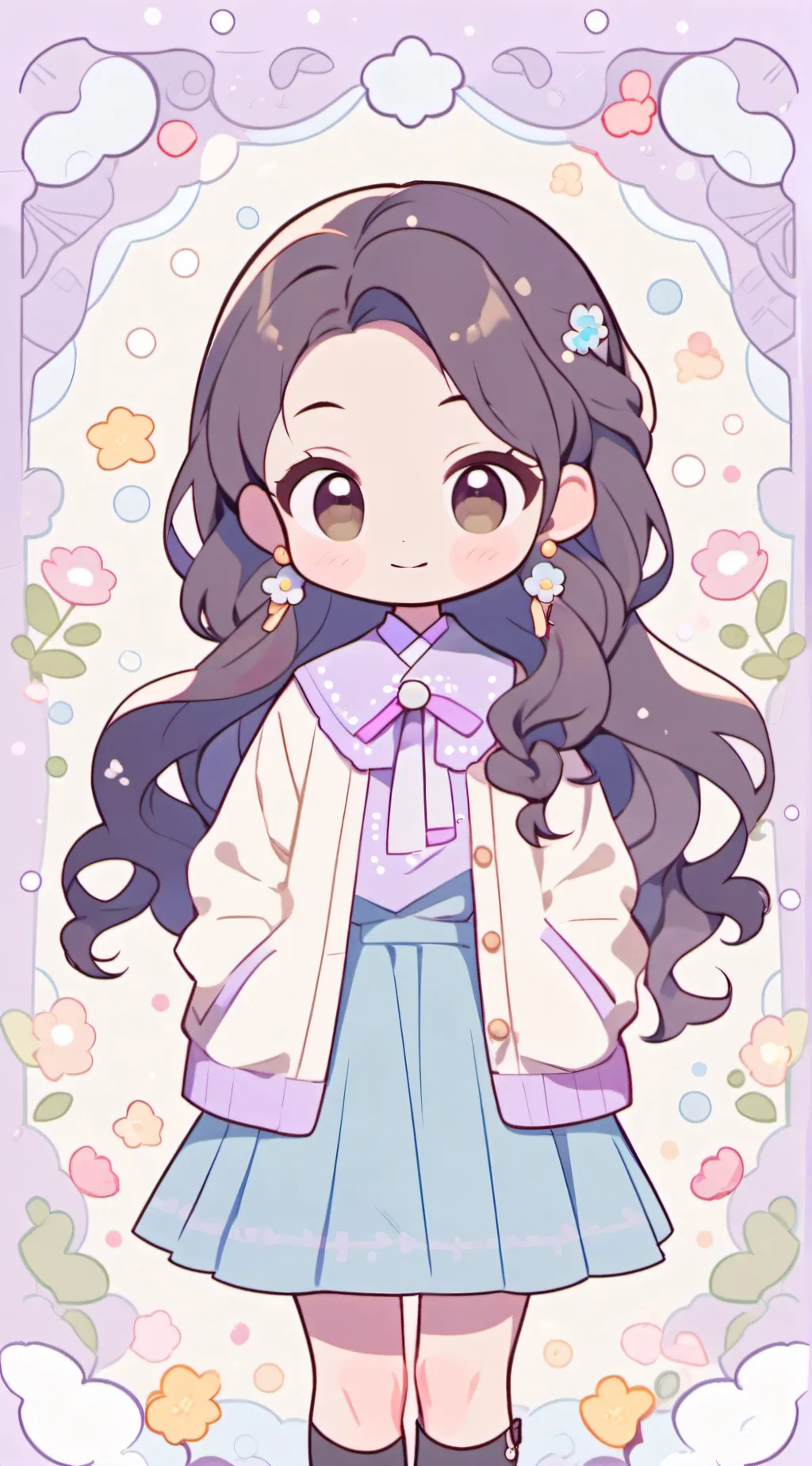 ai character: Lilac background