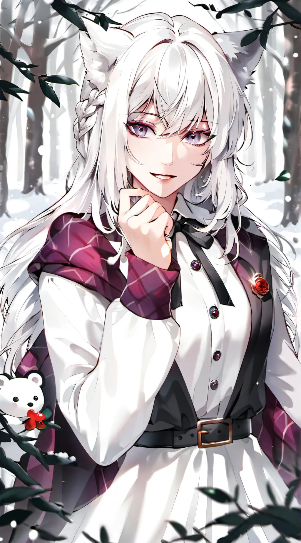 ai character: Snow background