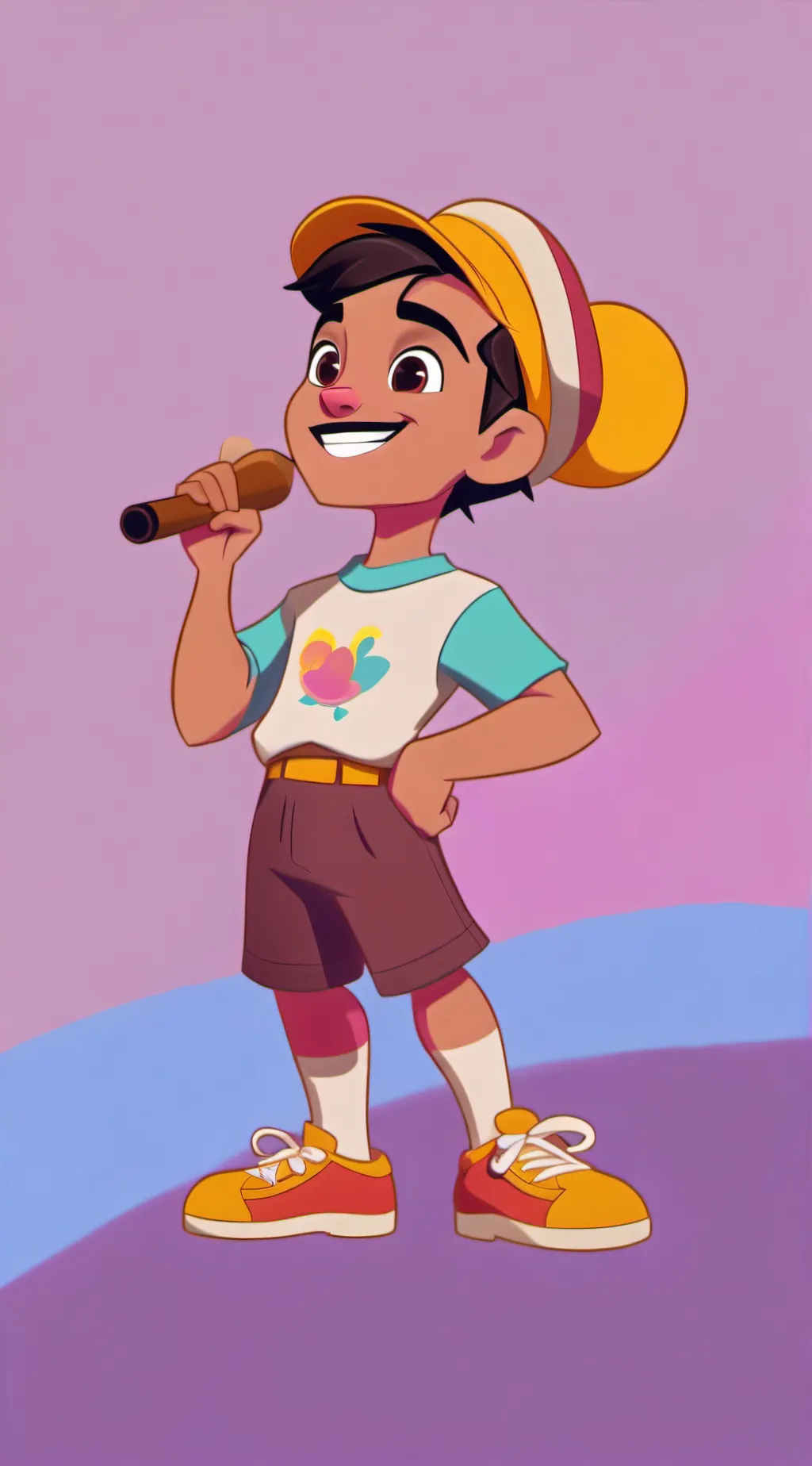 ai character: emojis background