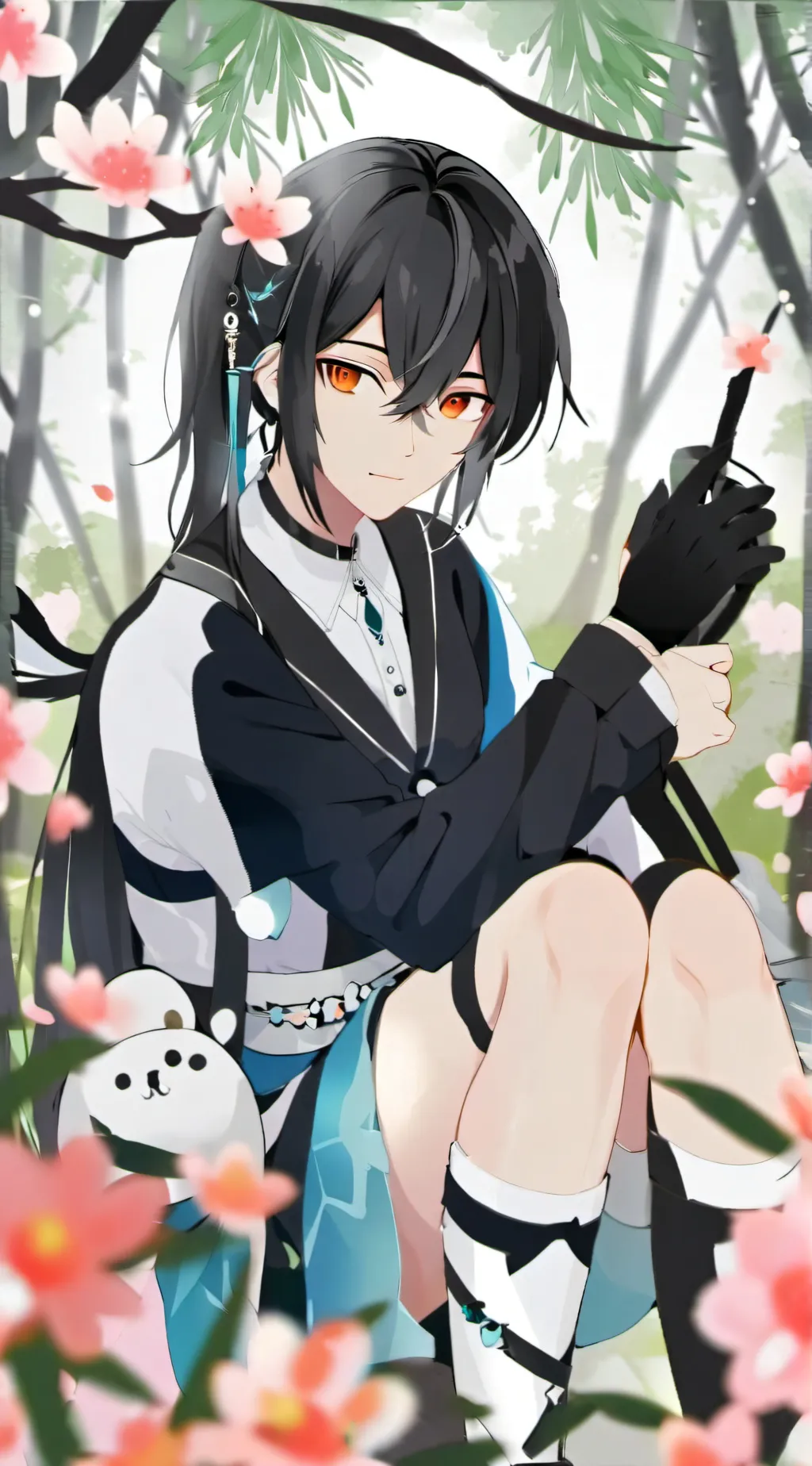 ai character: Miko  background