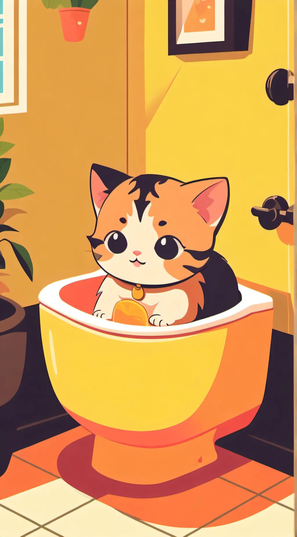 ai character: 😖 background