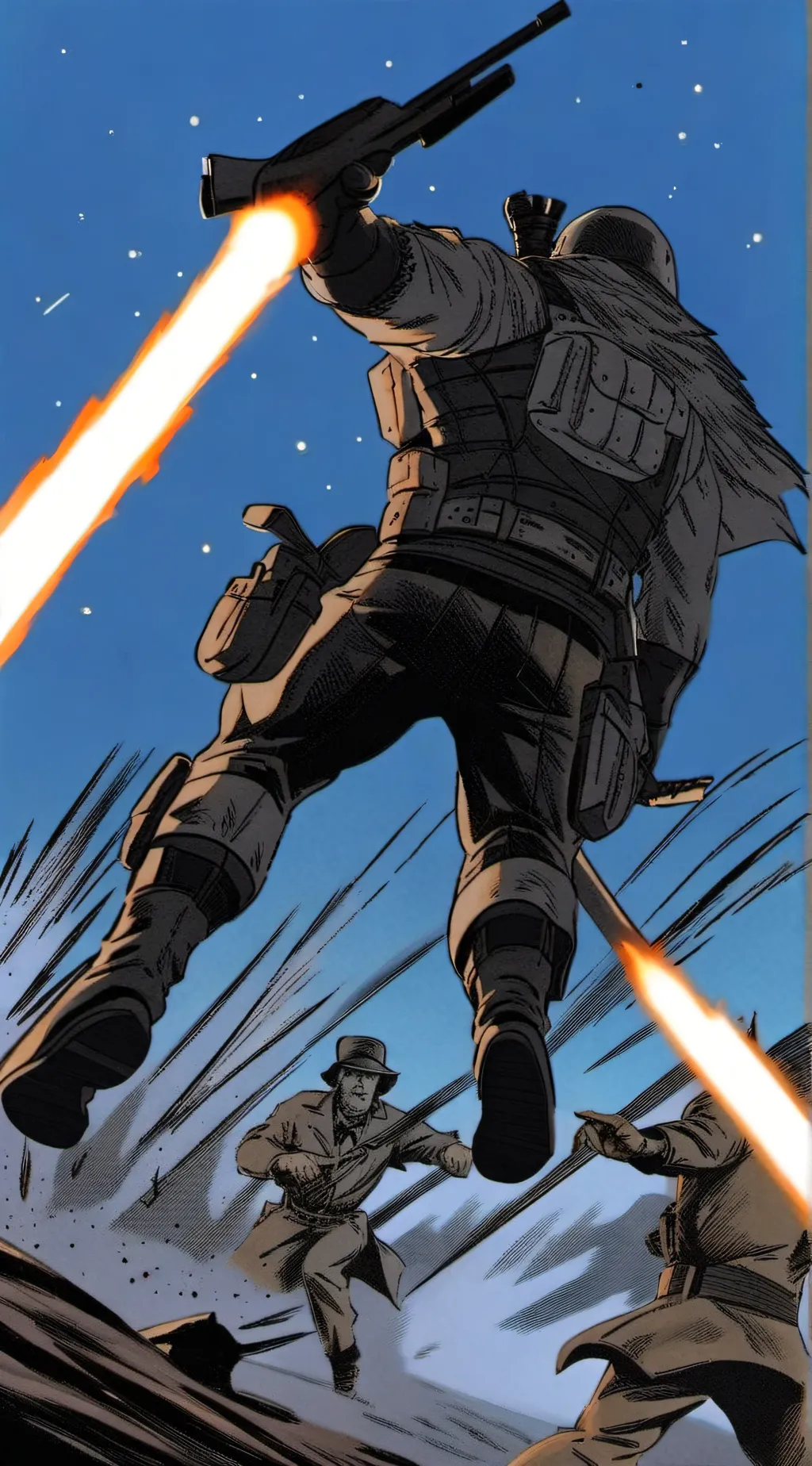 ai character: COD goes camping background