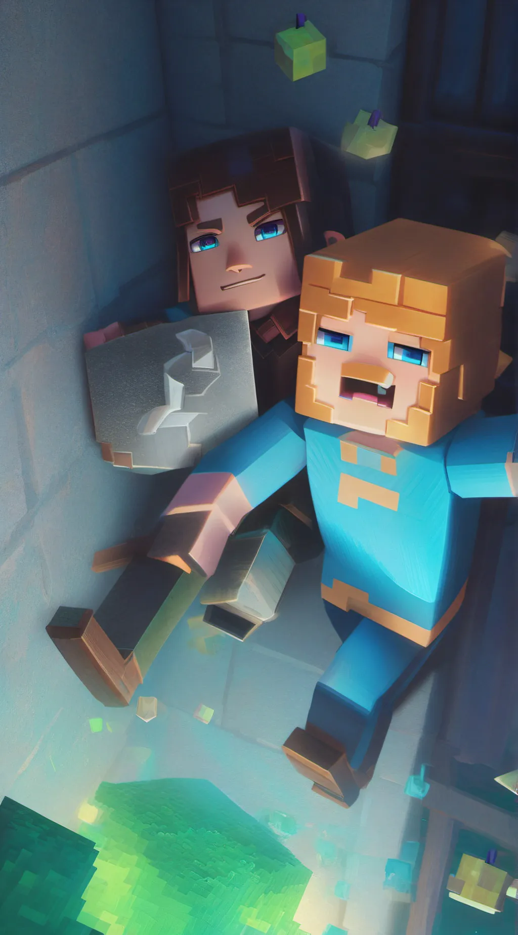 ai character: purpled x Y/Nsoot background