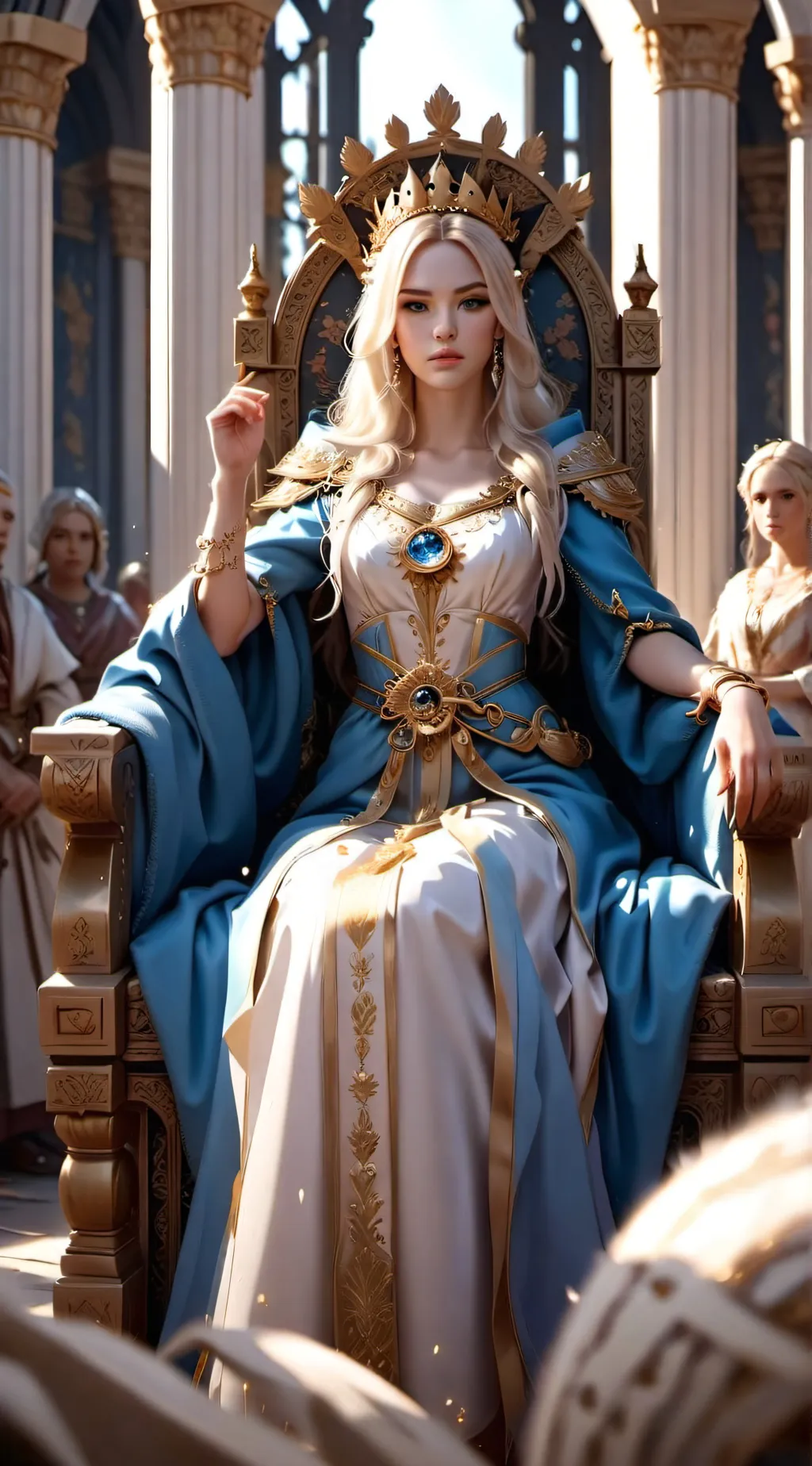 ai character: Queen  background