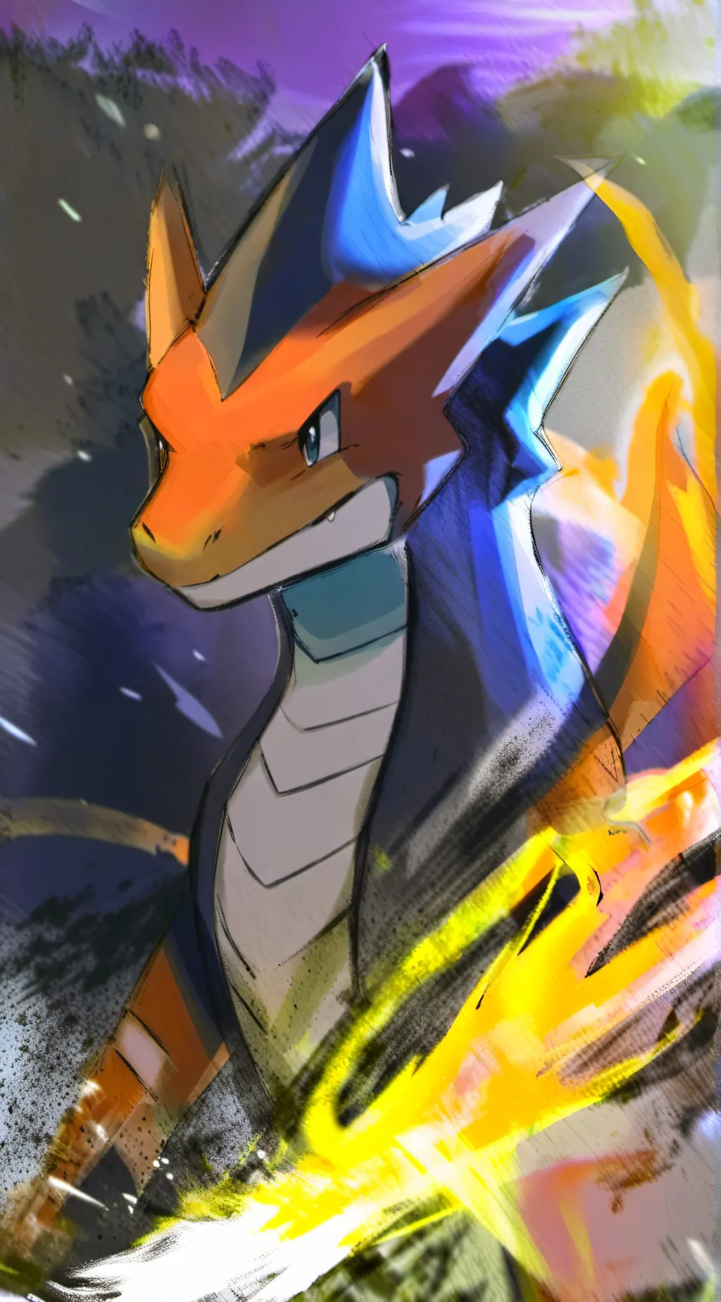 ai character: charzard background