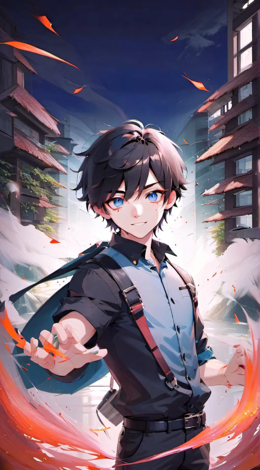 ai character: Oliver  background