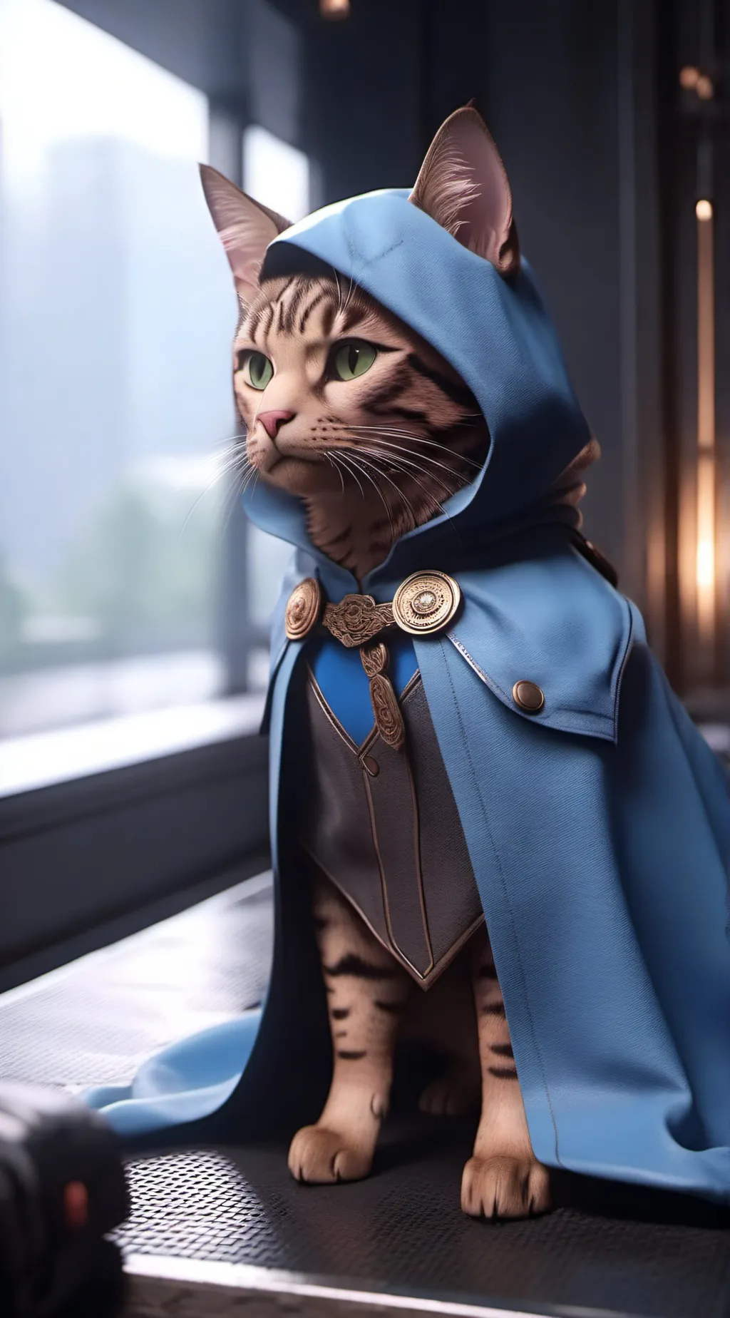 ai character: cat but bad background