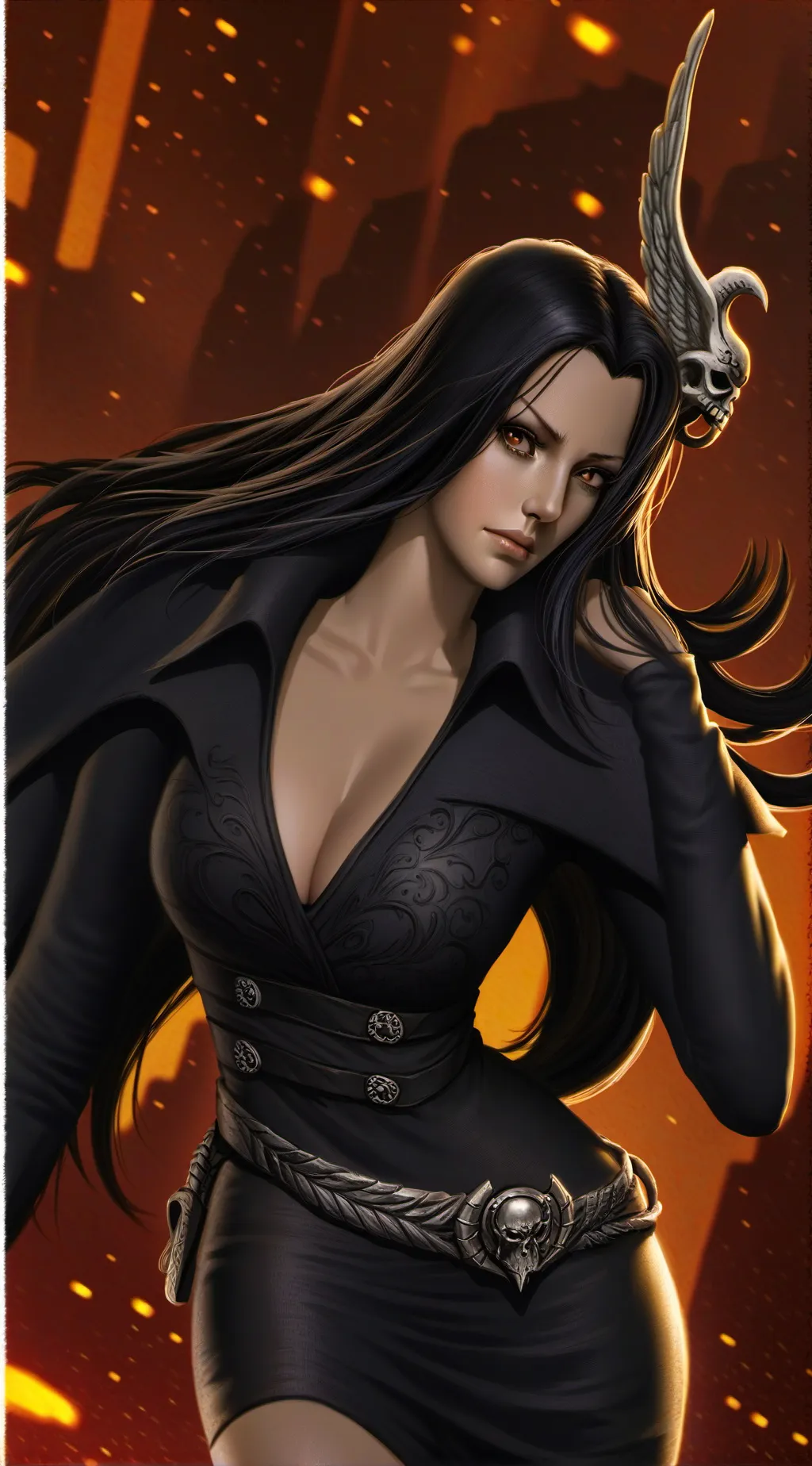 ai character: Sus Nico robin background