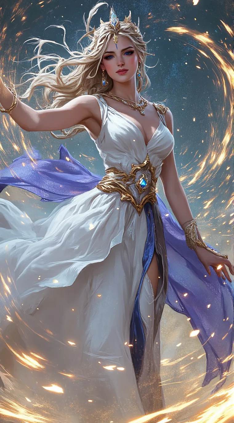 ai character: Aurora background