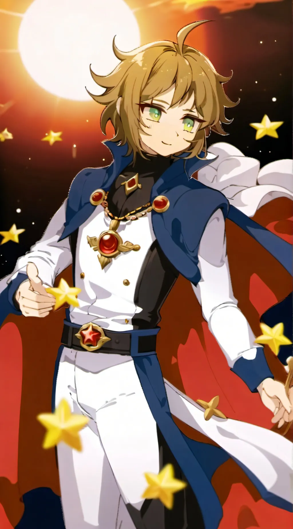 ai character: Arora Solar System background