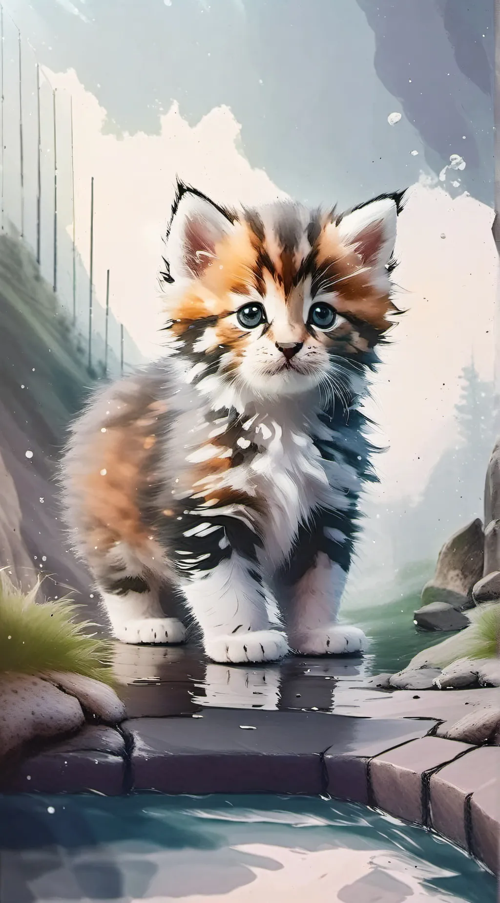 ai character: baby kitten background