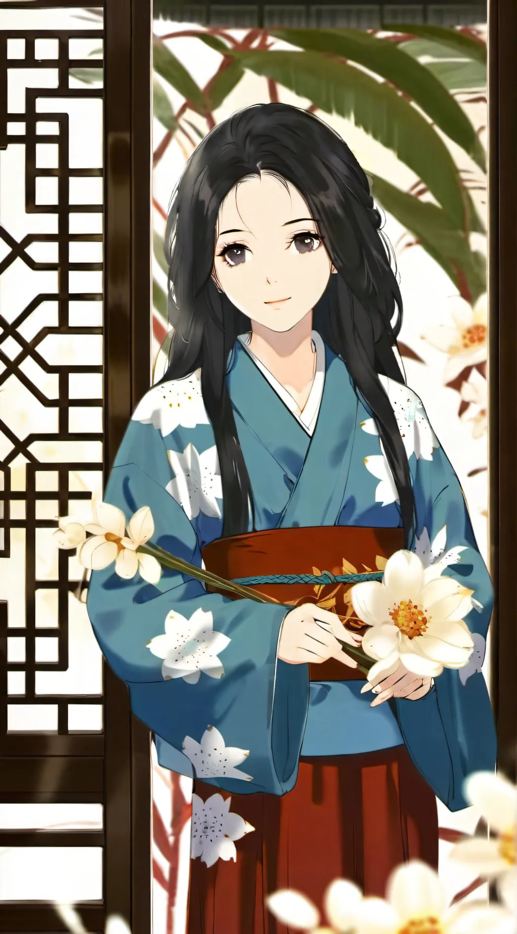 ai character: hanako kemuri  background