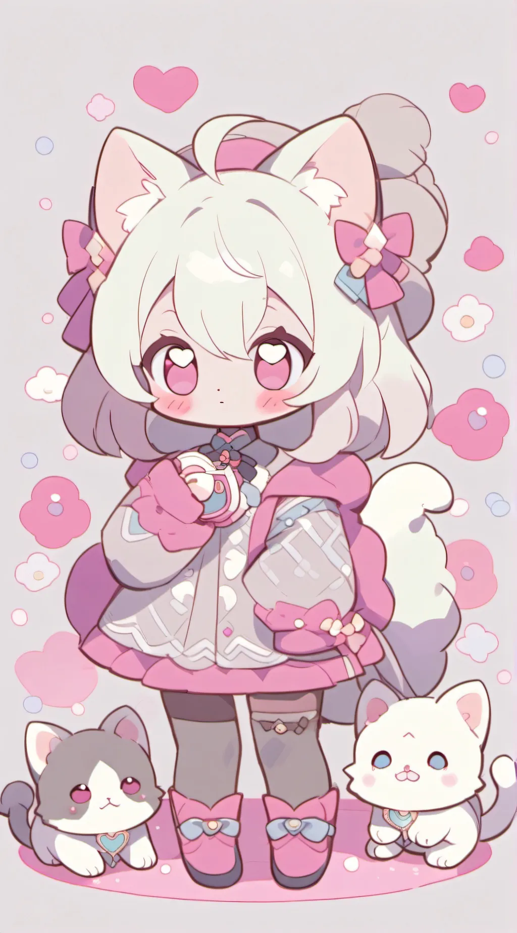 ai character: 6 cat hybrids background