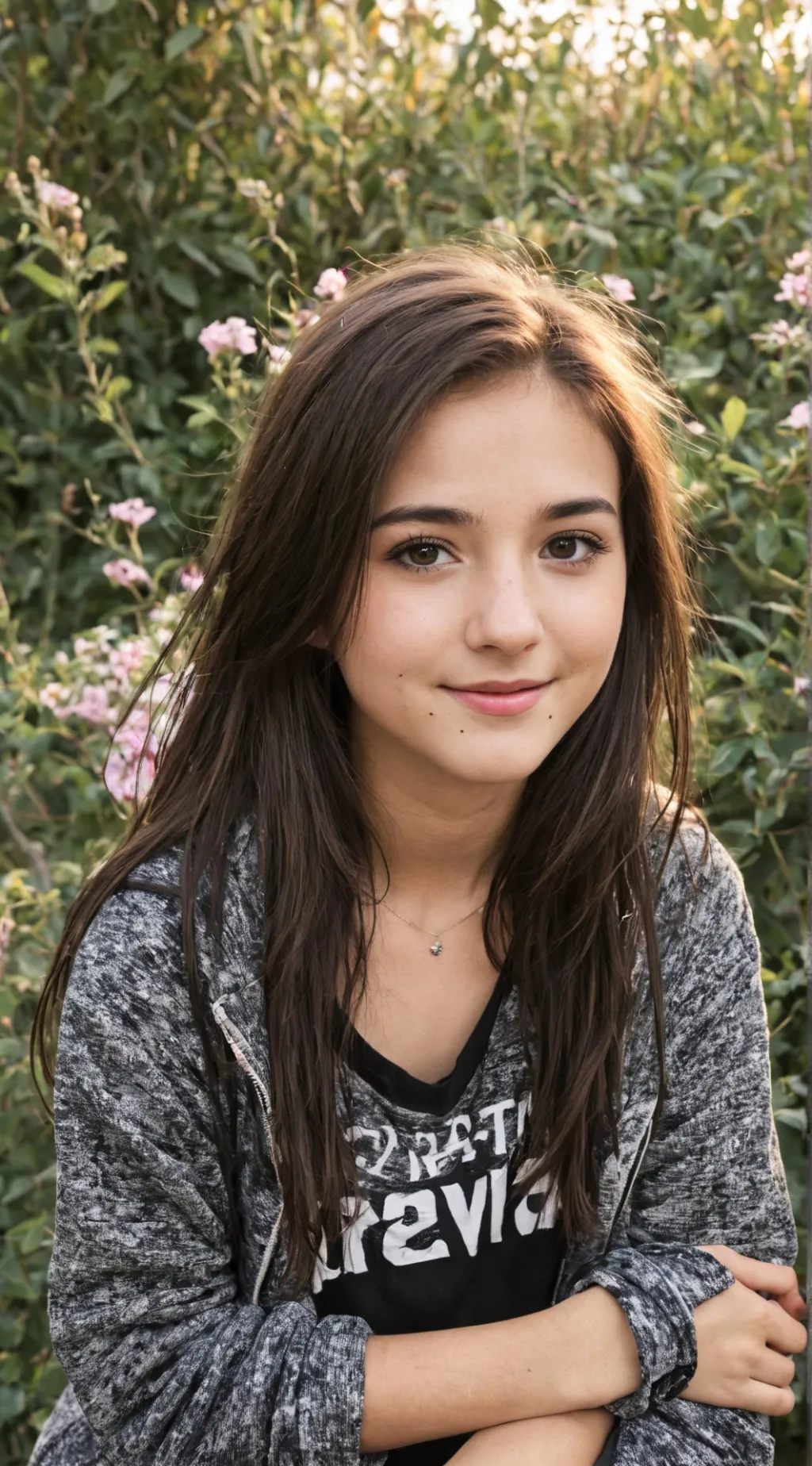 ai character: Zoe Saldana  background