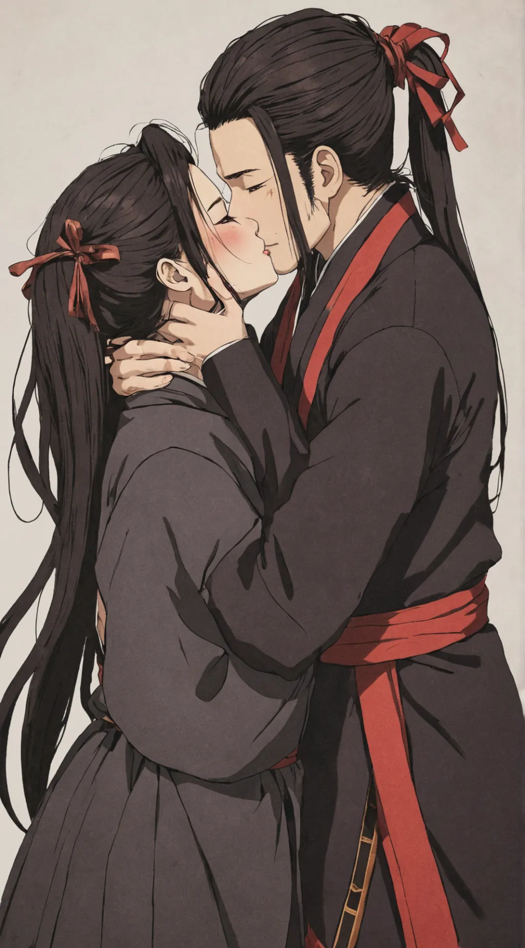 ai character: nezuko x muzan background