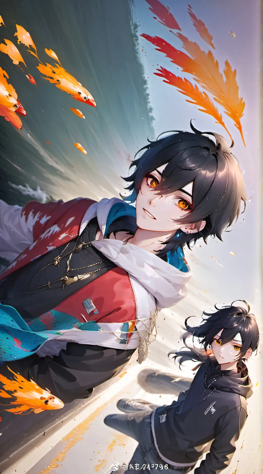 ai character: EMI and u background