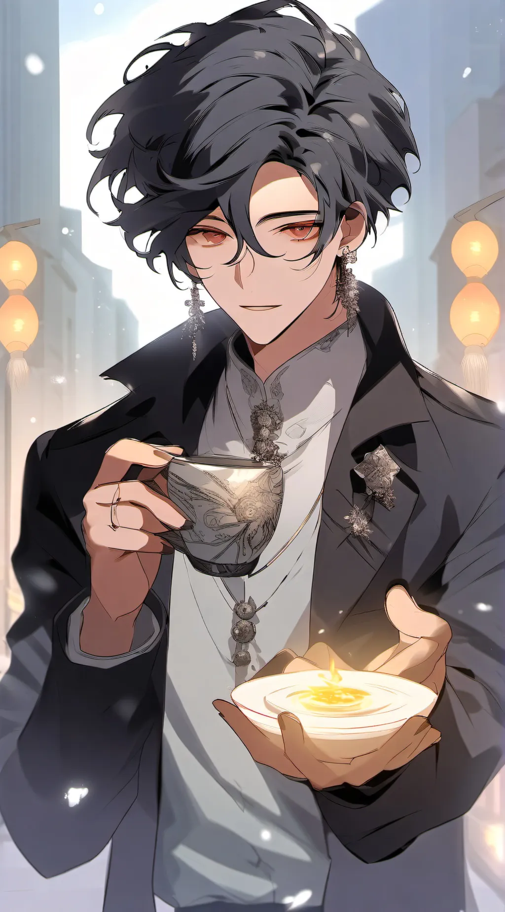 ai character: jjk Naruto babysit background