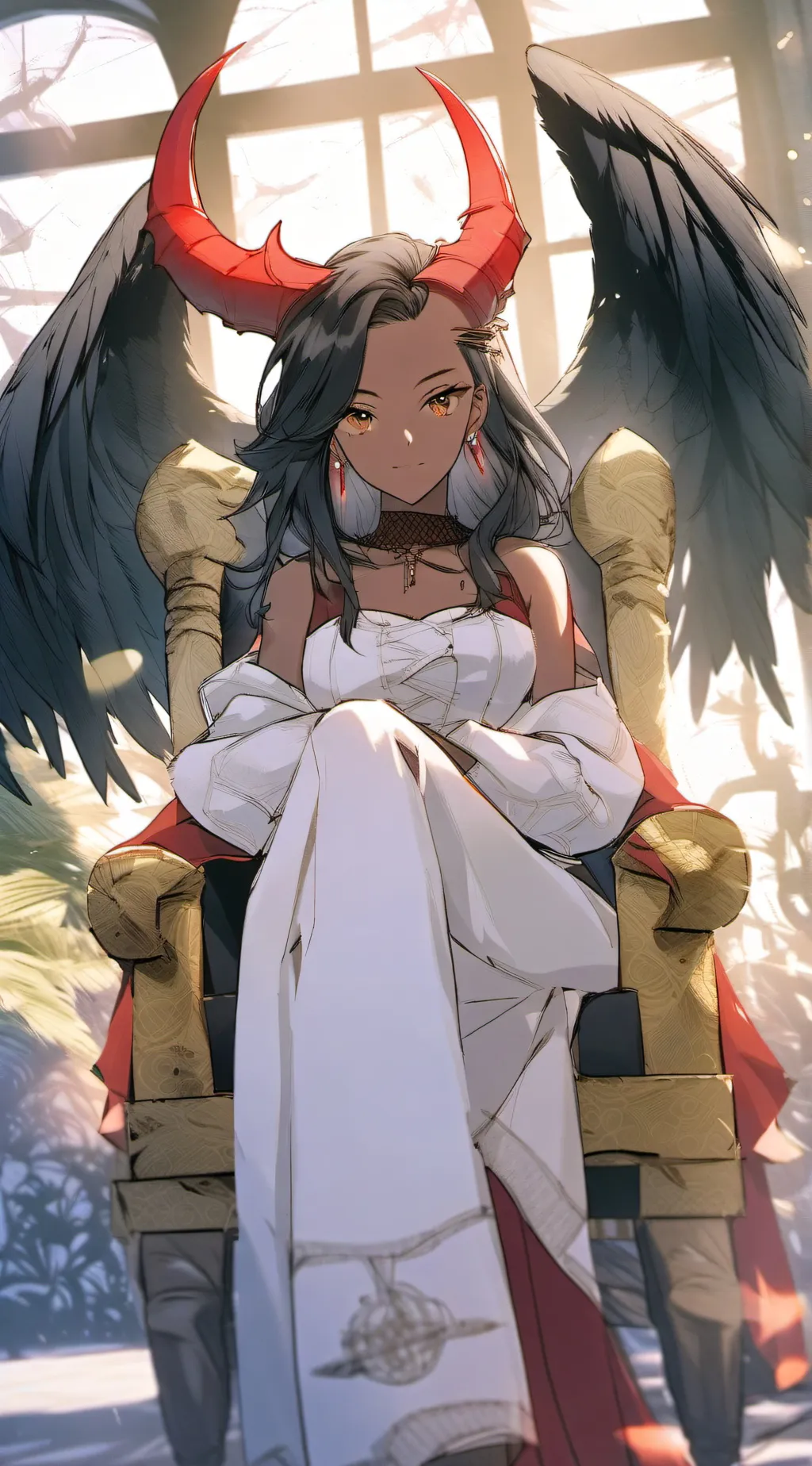 ai character: Demon queen Diana background