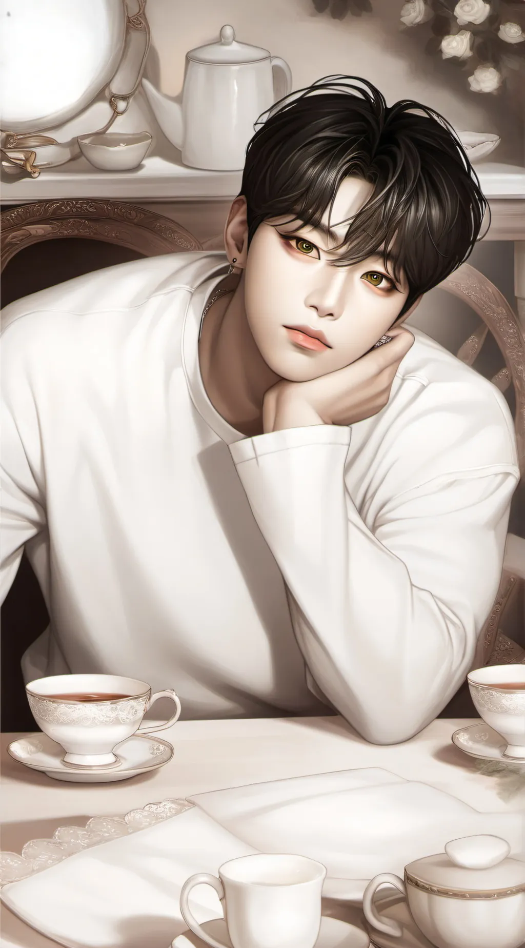 ai character: teahyung as pablo background