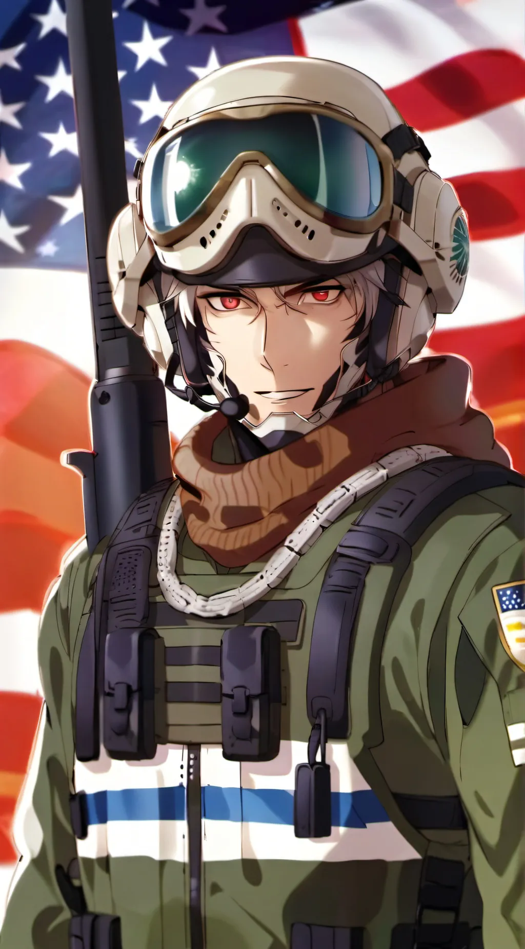 ai character: AMERICA!!!!! background