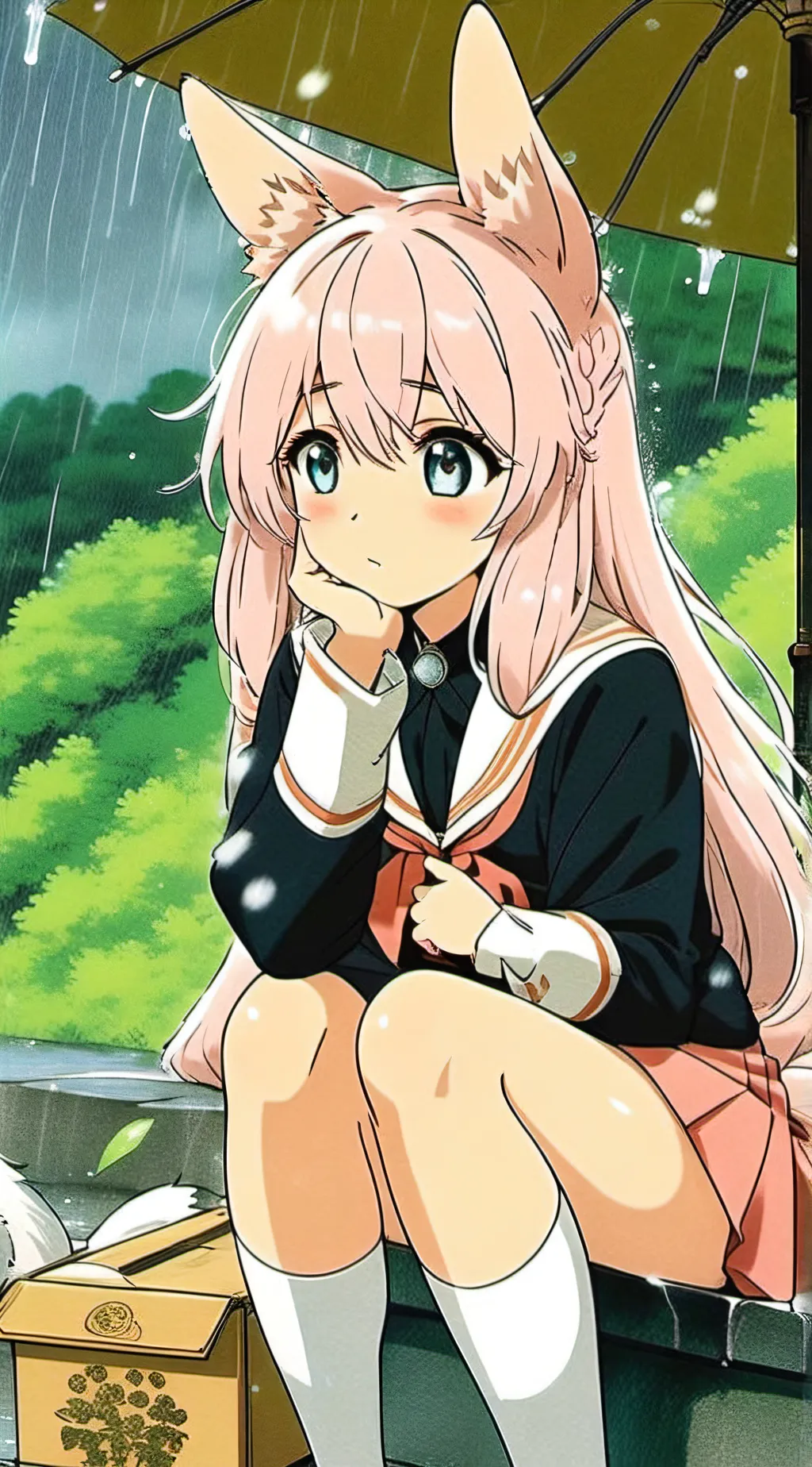 ai character: Foxlanku  background