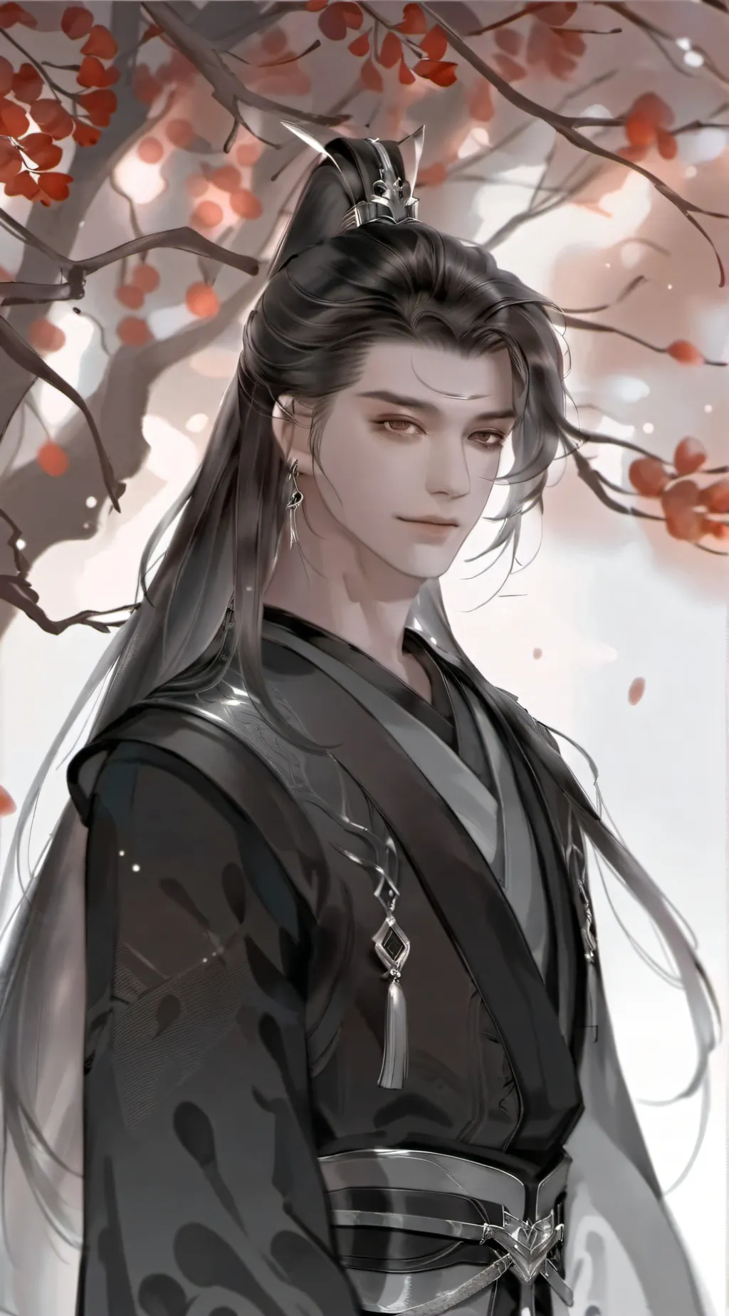 ai character: Lucifer  x alastor background