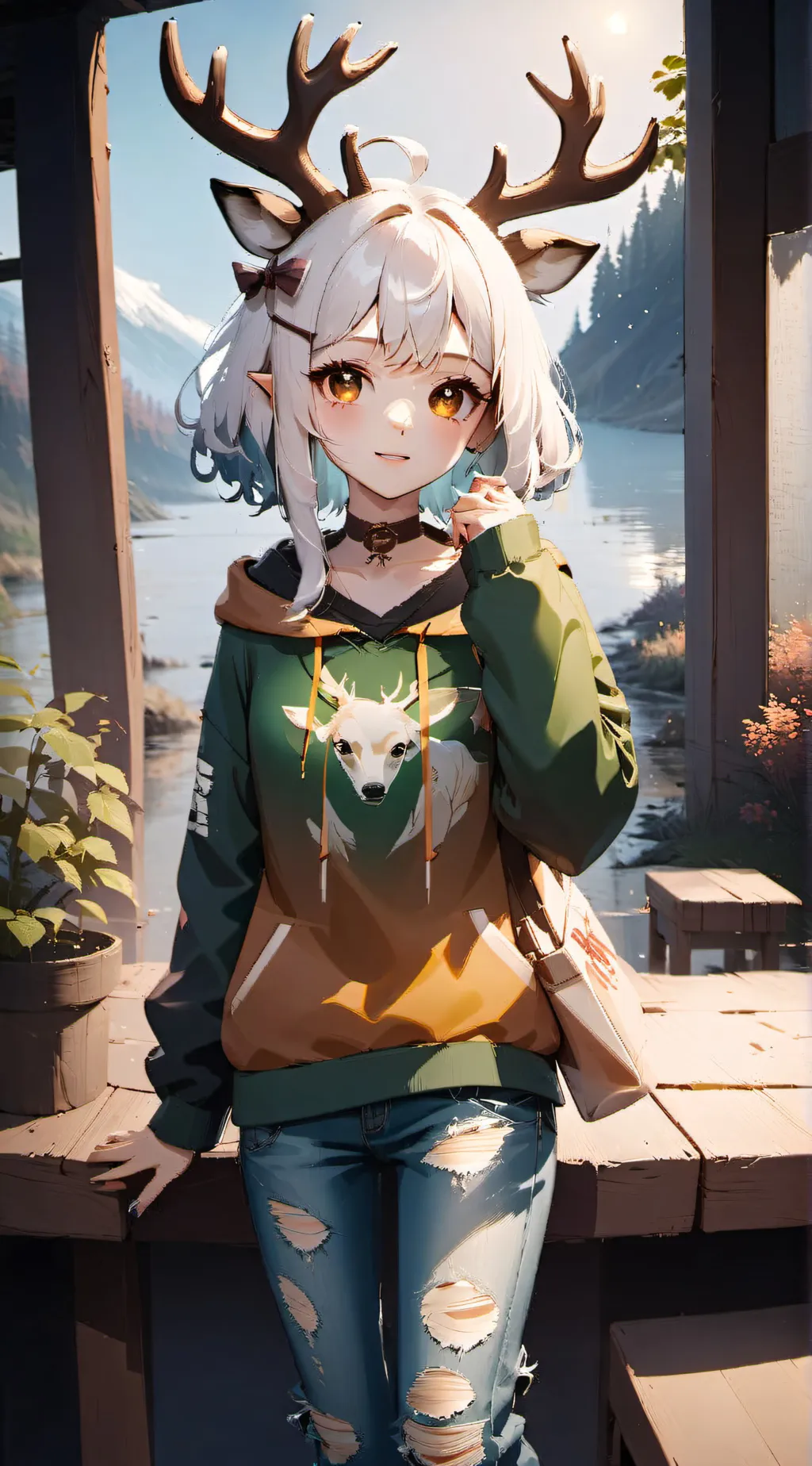 ai character: Emerald (Hybrid) background