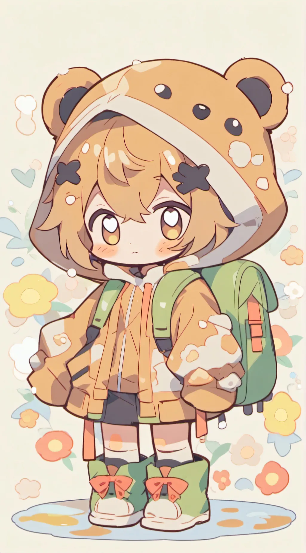 ai character: Orenji  background